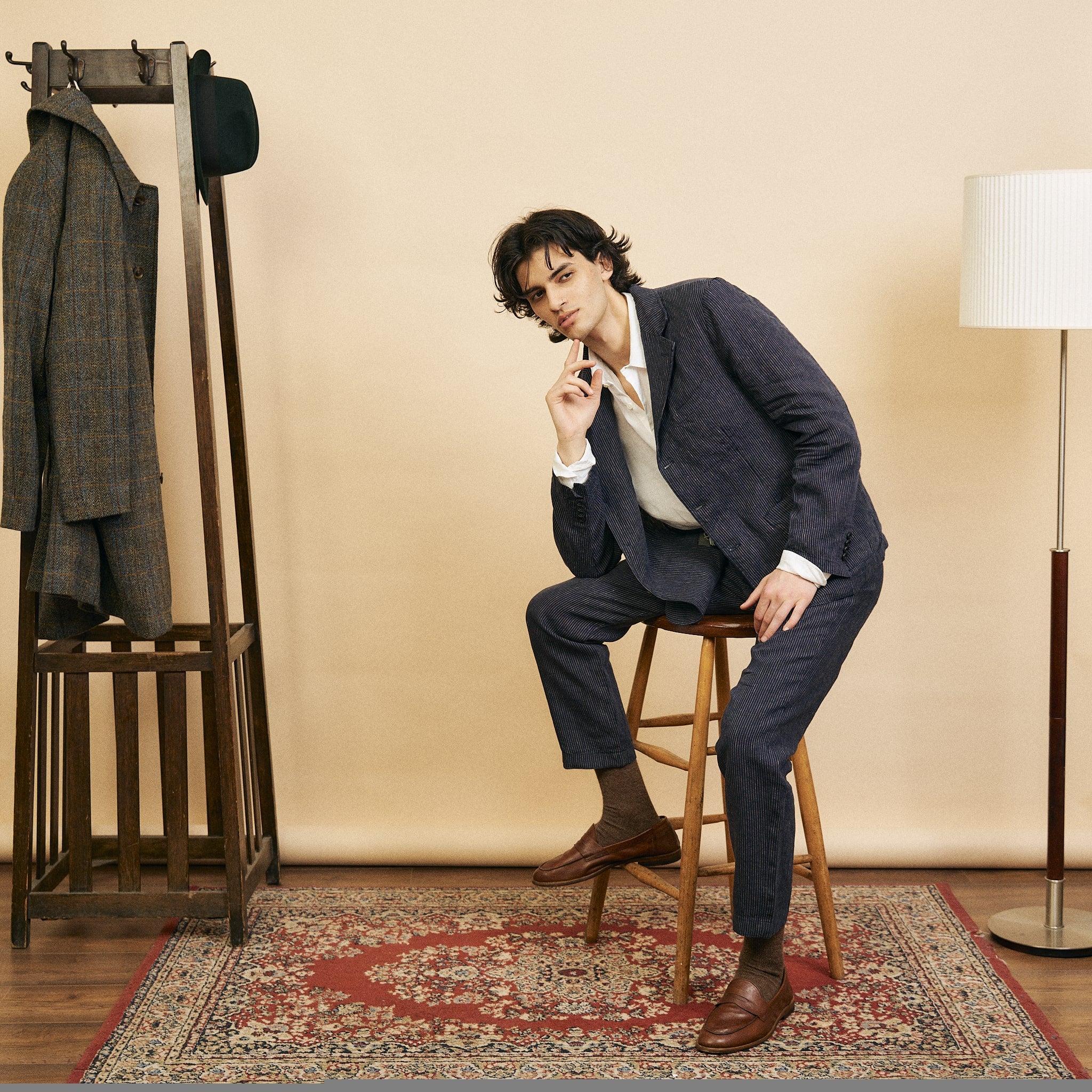 Burrows & Hare Blazer - Stripe Navy