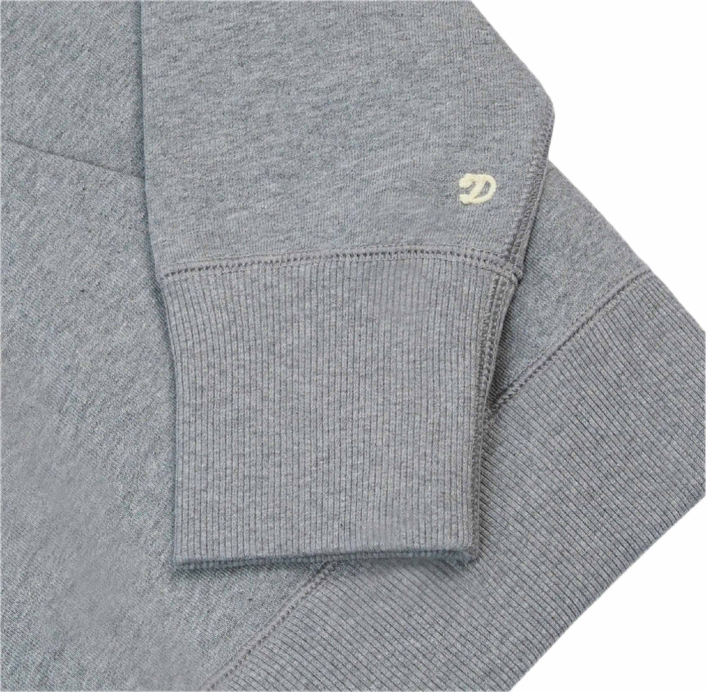 Grey Cotton Quarter Zip Sweatshirt