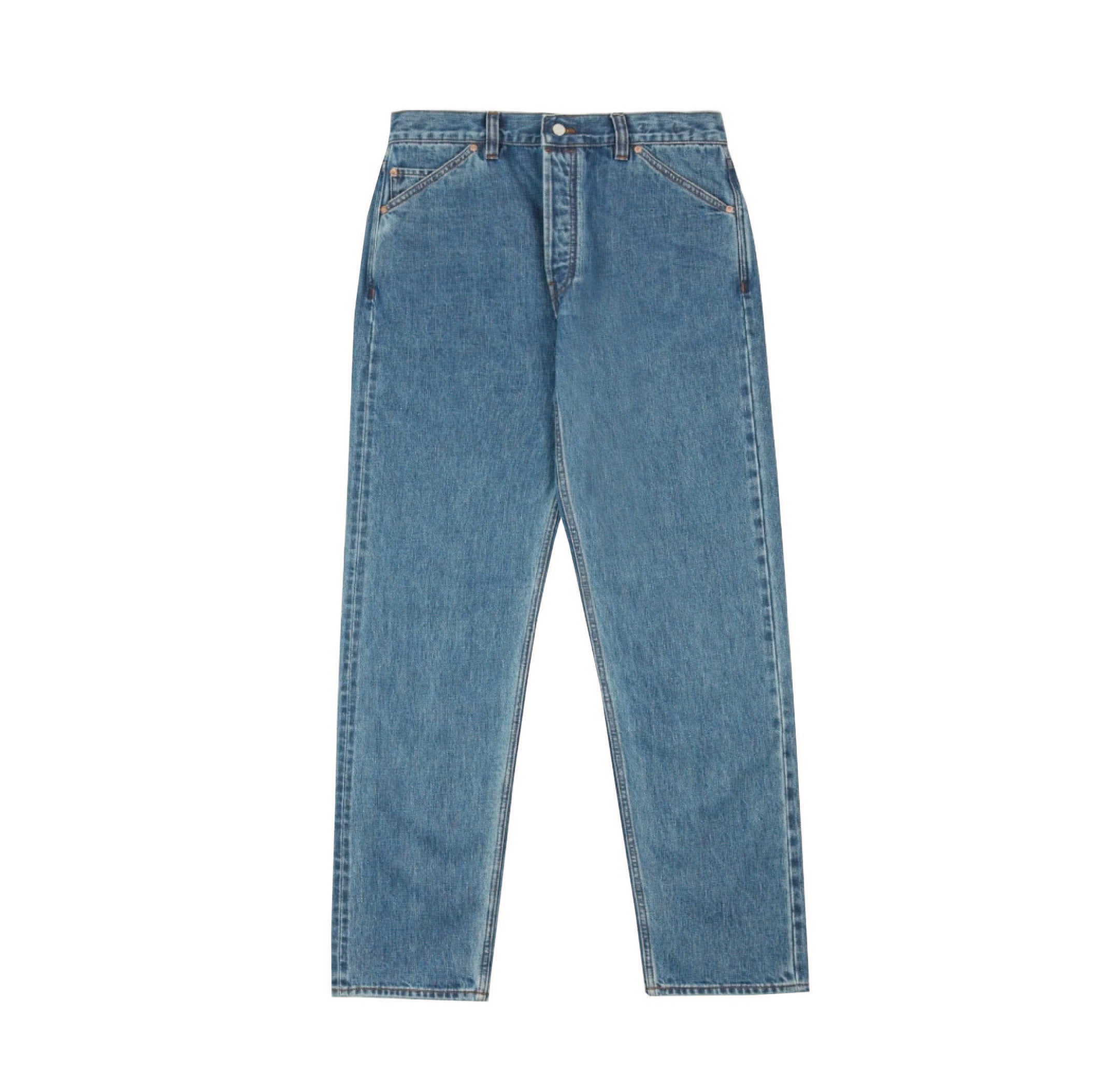 Bleach Wash 14.2oz Japanese Selvedge Denim Five-Pocket Jeans