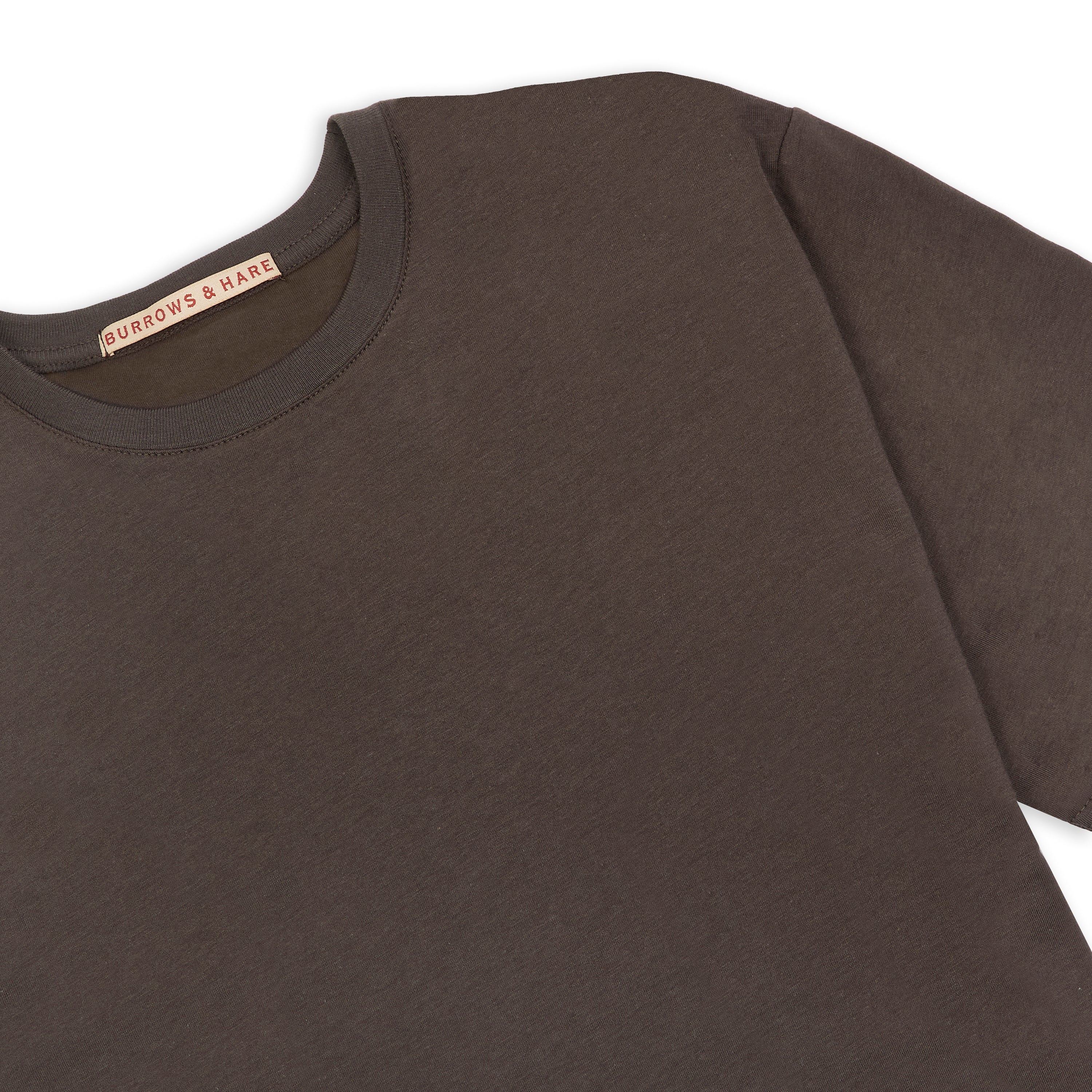 Burrows & Hare Organic Egyptian Cotton T-Shirt - Major Brown