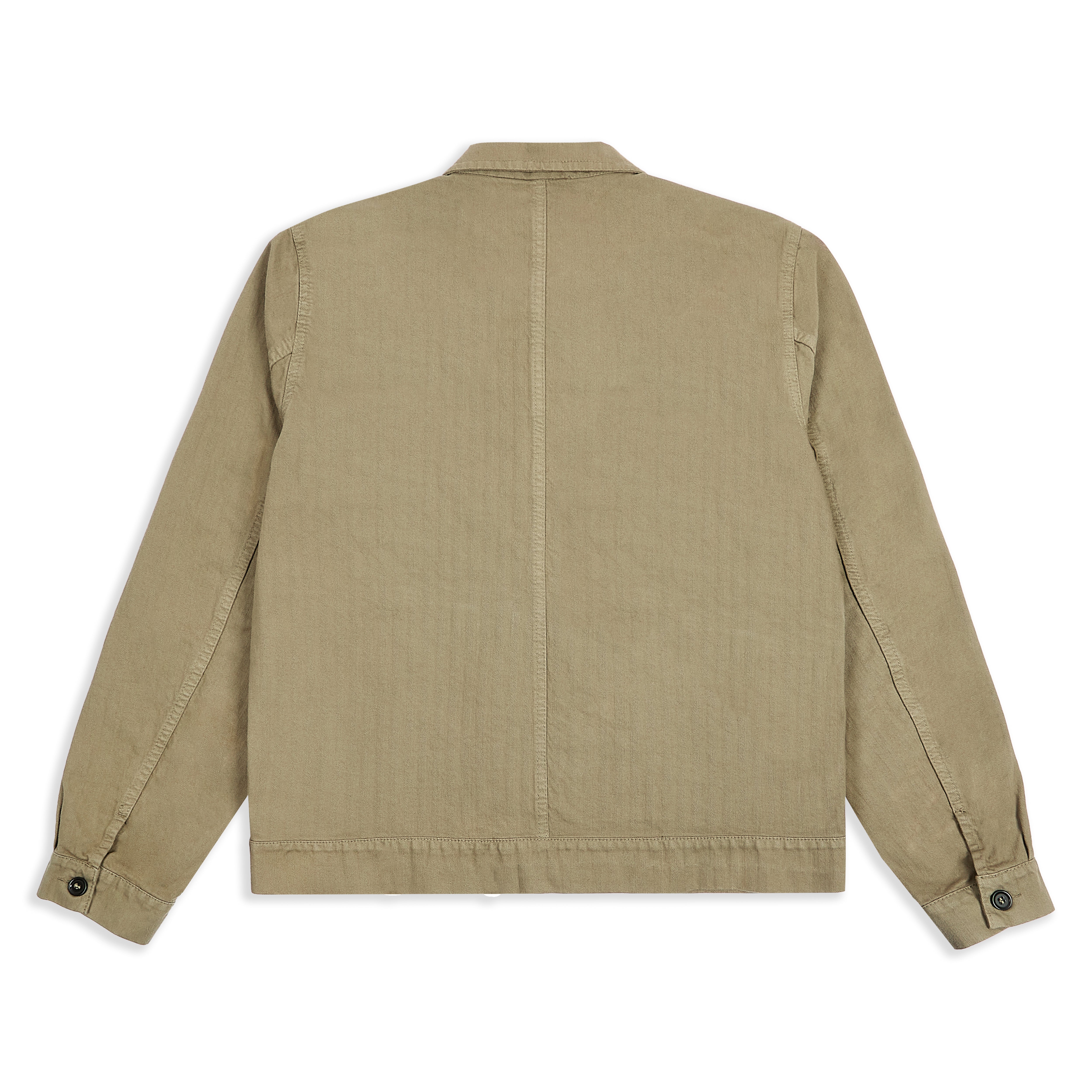 Vetra Cotton Bomber Jacket - Desert Herringbone | Burrows & Hare