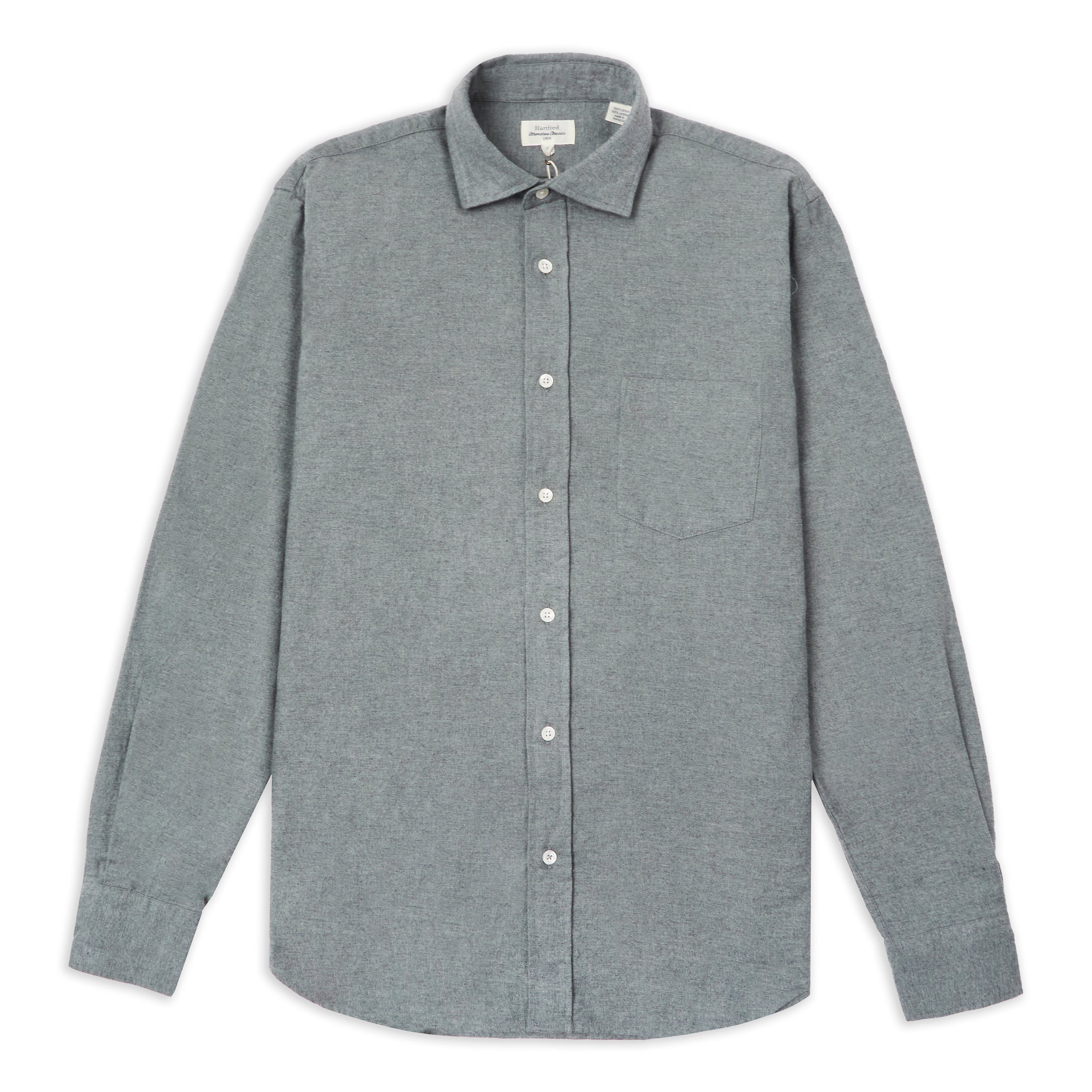 Hartford Paul Cotton Shirt - Light Green