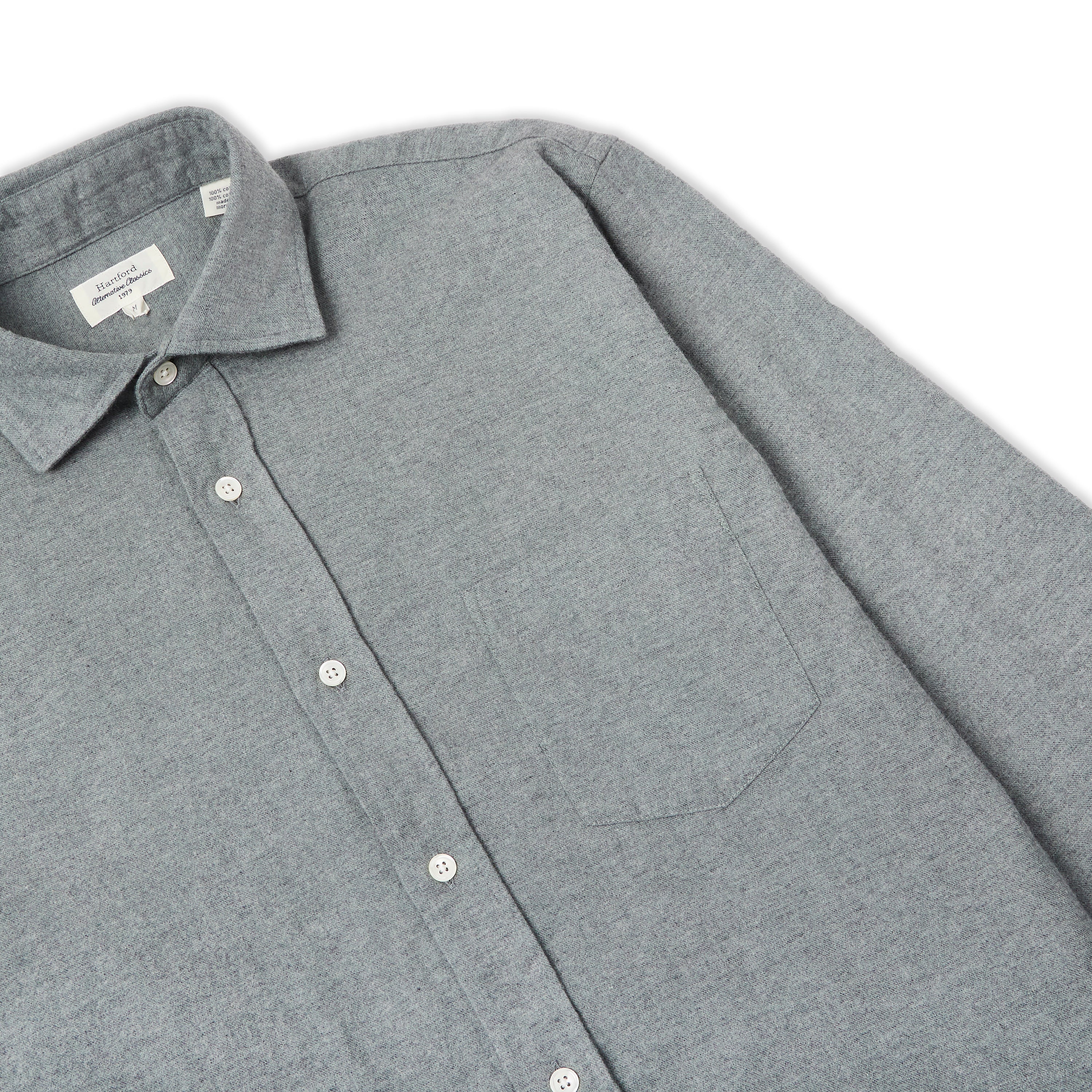 Hartford Paul Cotton Shirt - Light Green