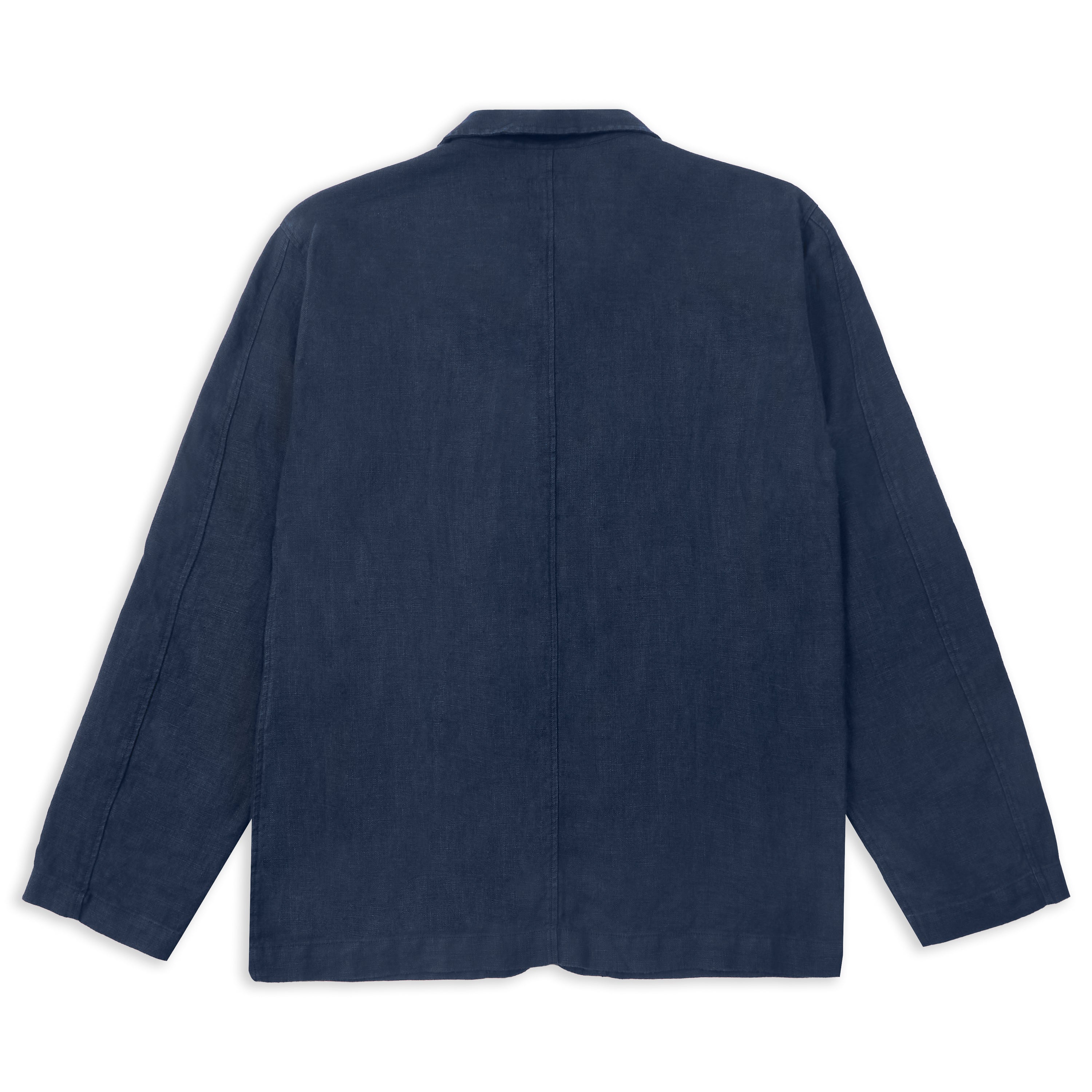 Linen Iffley Jacket - Navy colourway | Burrows & Hare