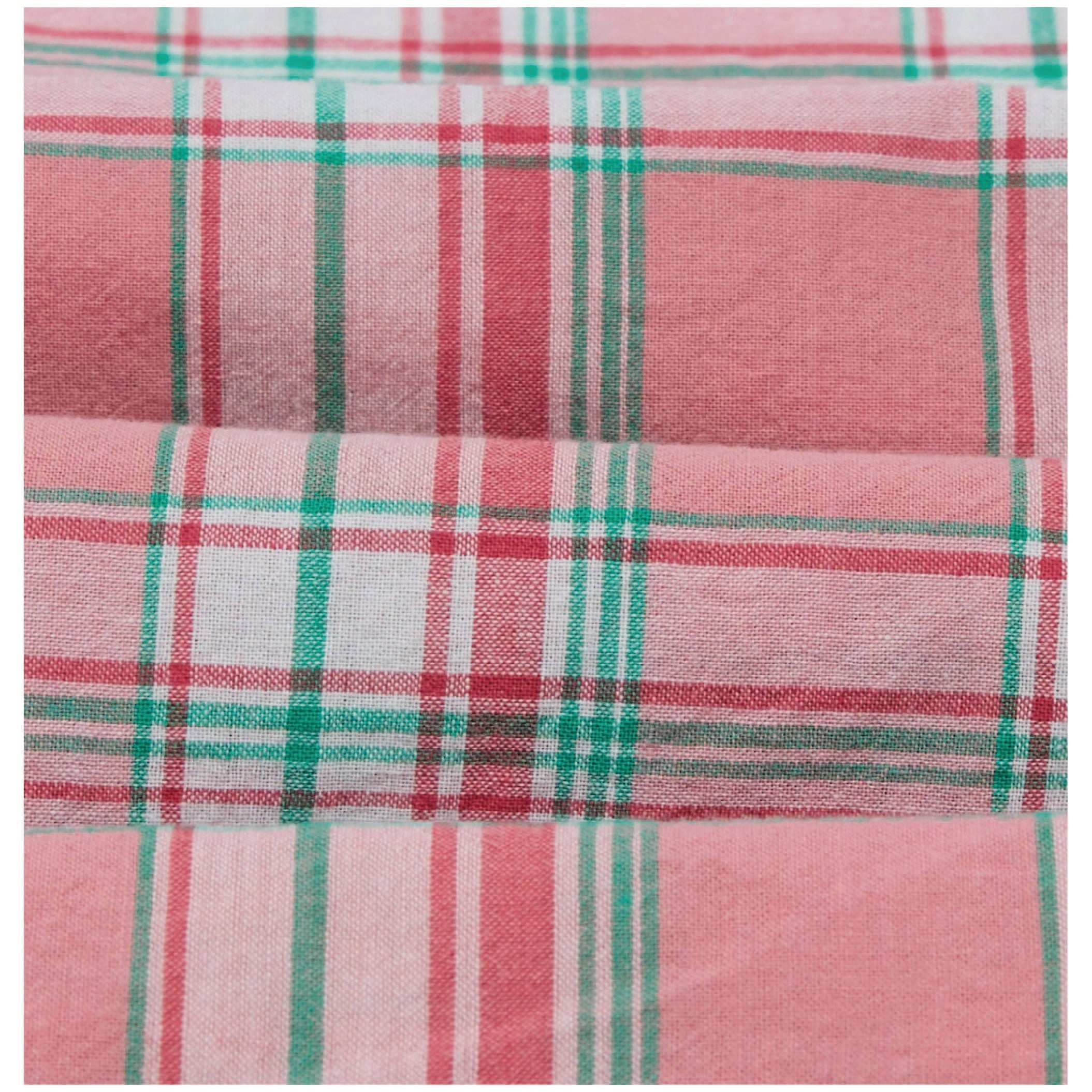Madras Check Cotton Button-Down Shirt - Pink, White & Green