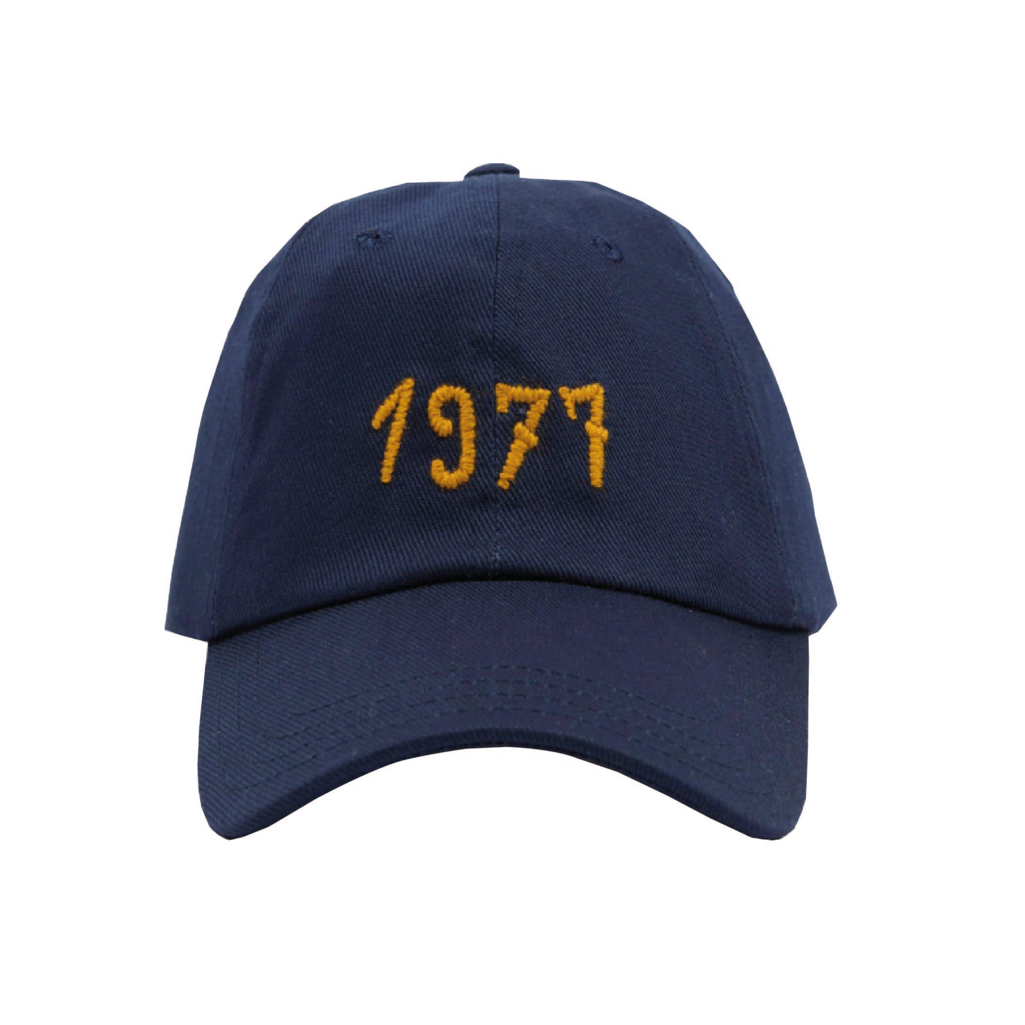 Chainstitch '1977' Cotton Twill Baseball Cap - Navy