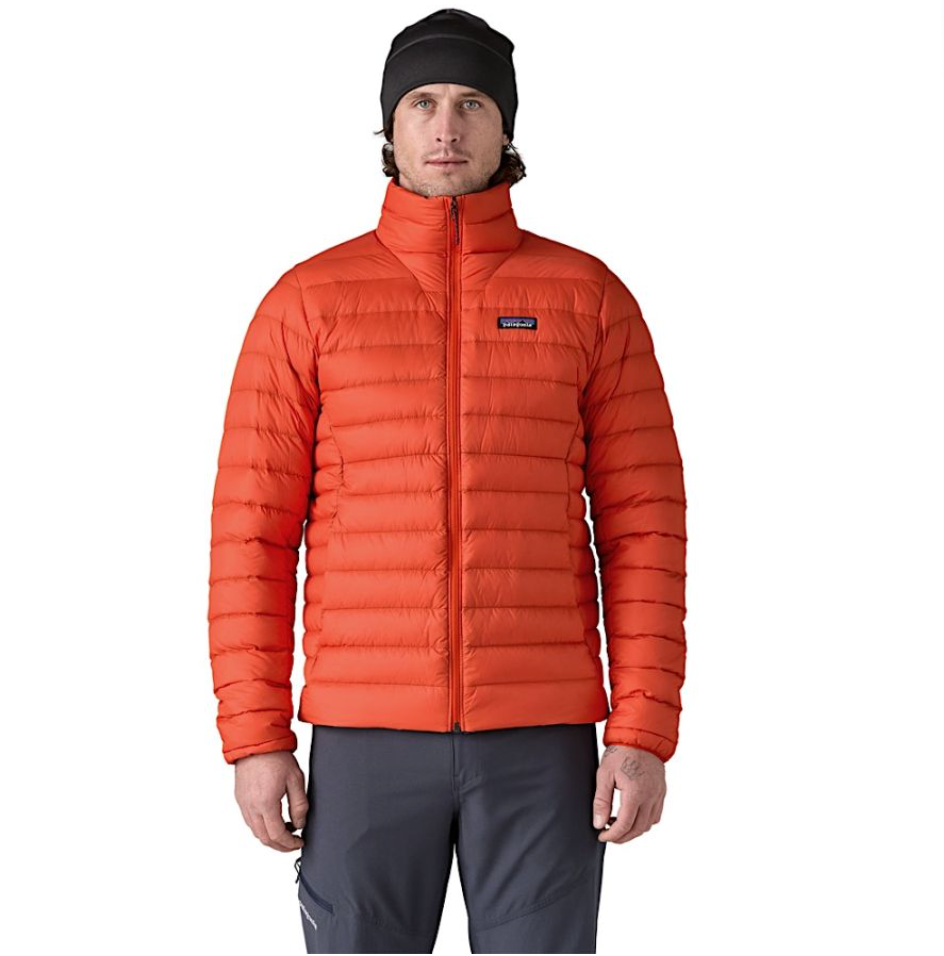 Down Sweater - Coal Orange