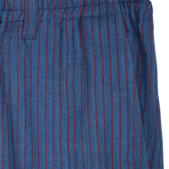 Lisboa Handwoven Trouser - Stripe Blue