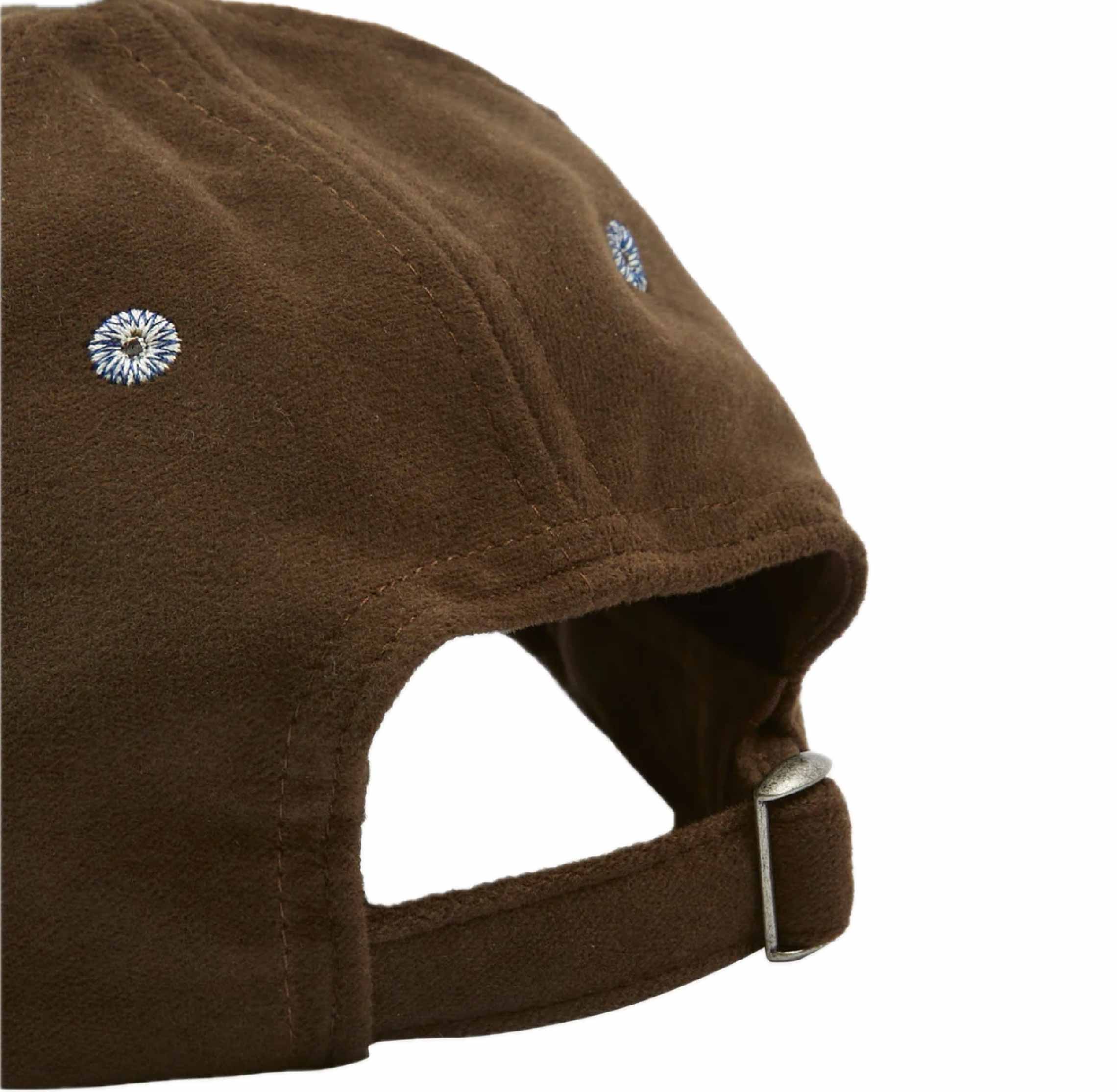 Brown Horse Emblem Moleskin Baseball Cap