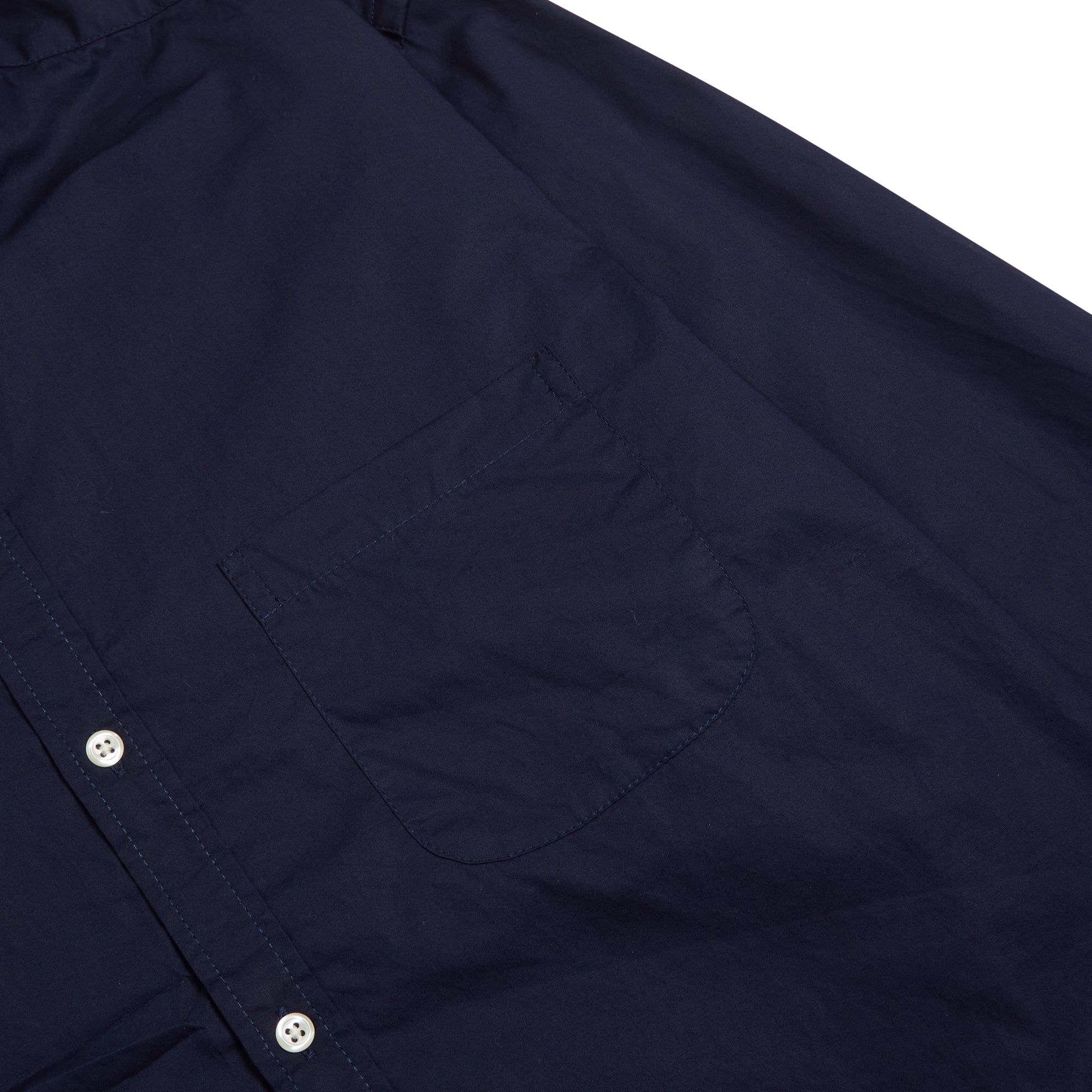 Oliver Spencer Eton Collar Shirt Abbott - Navy - Burrows and Hare