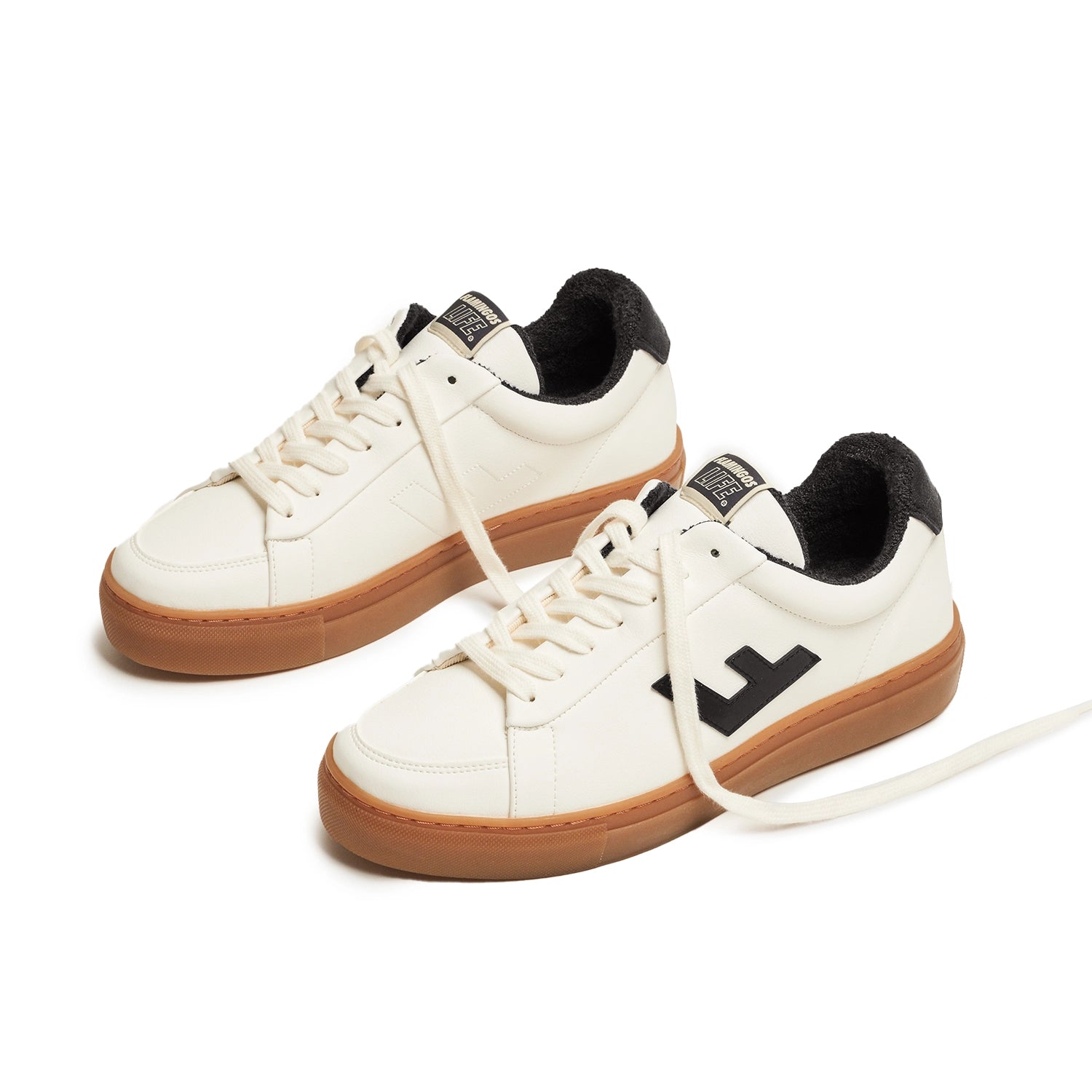sneakers White Black Caramel