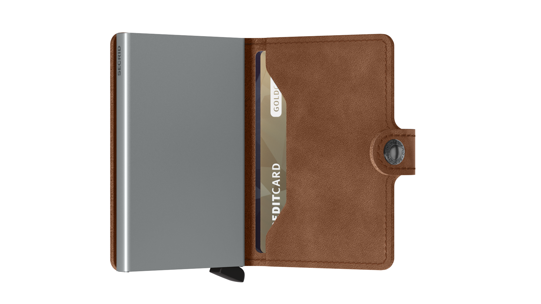 SECRID RFID Miniwallet Vintage - Cognac / Silver - Burrows and Hare