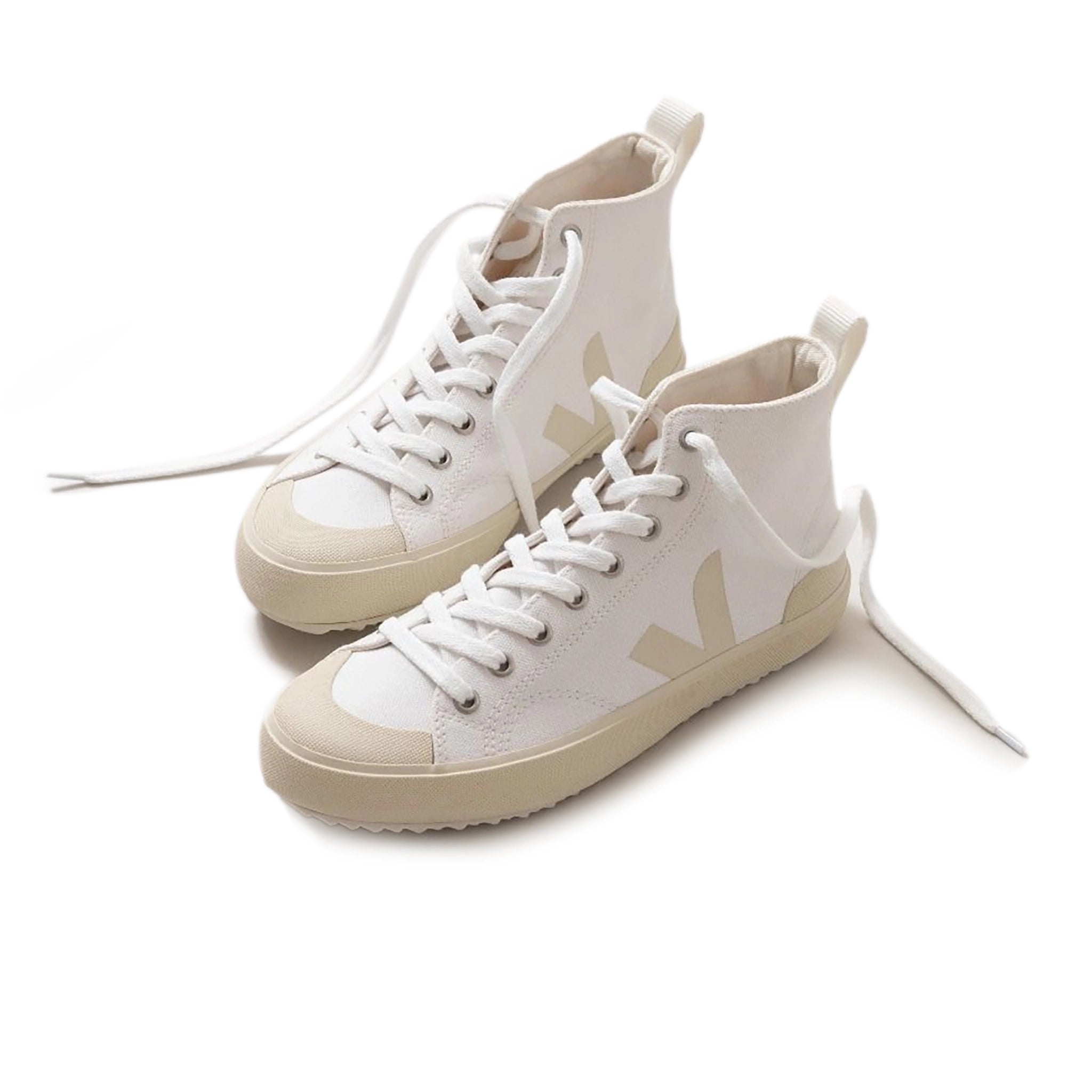 Veja Nova High Top Canvas Trainer - White Pierre - Burrows and Hare