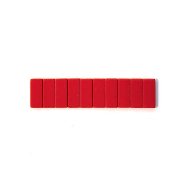 Erasers Pack of 10  Red