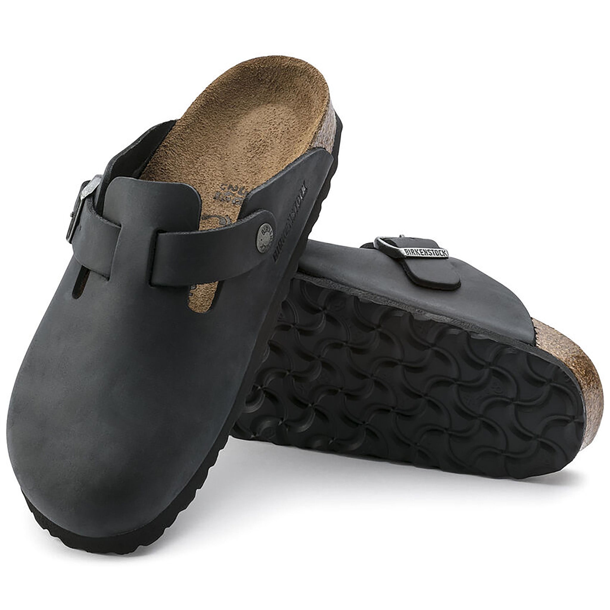 Boston Clogs - Oiled Leather Black