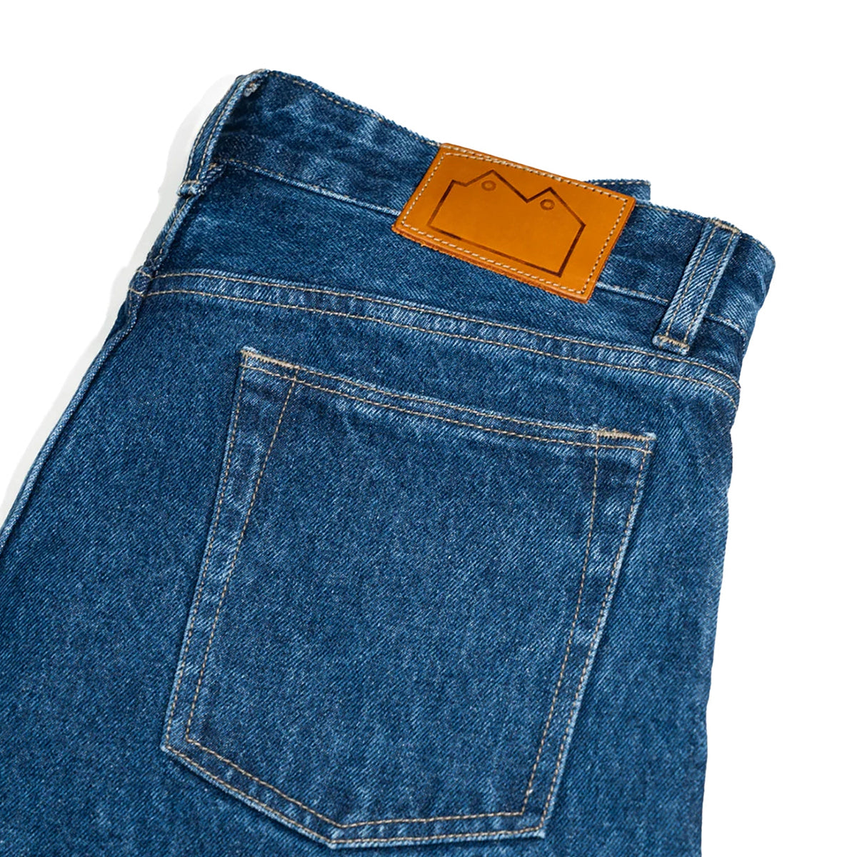 E9 Modern Straight Jeans - Mid Wash Indigo Spanish