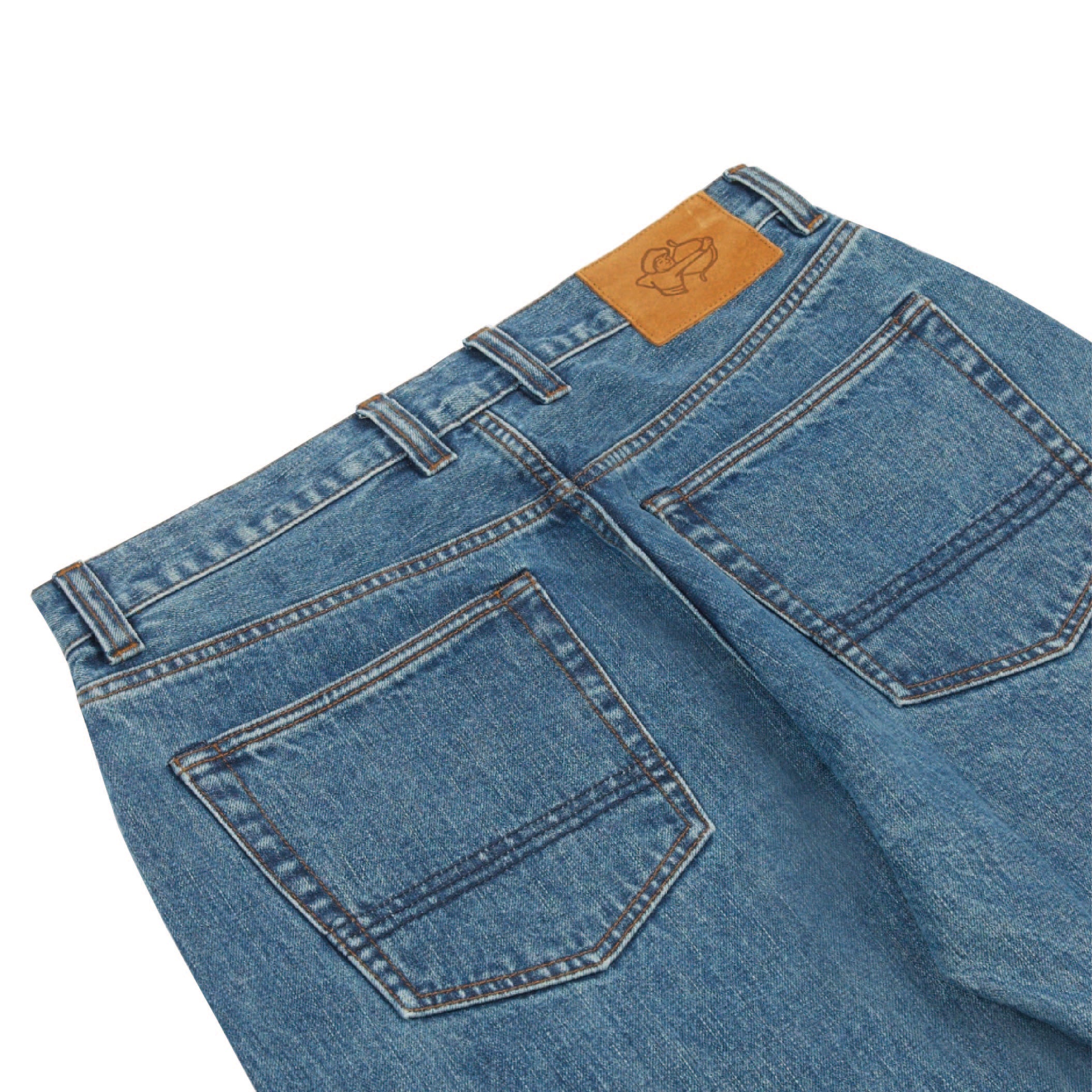 Bleach Wash 14.2oz Japanese Selvedge Denim Five-Pocket Jeans