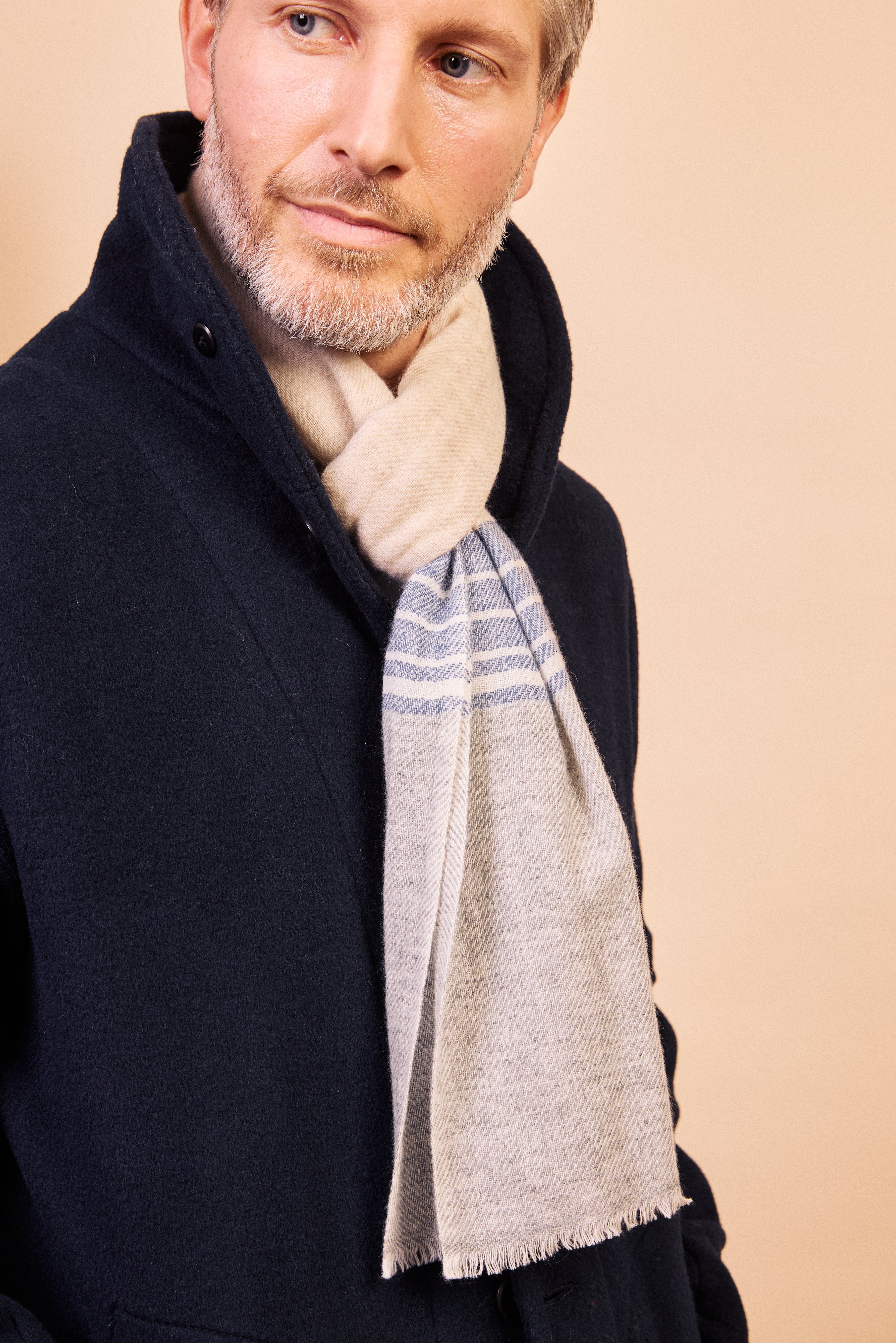 Cashmere & Merino Wool Scarf - Beige