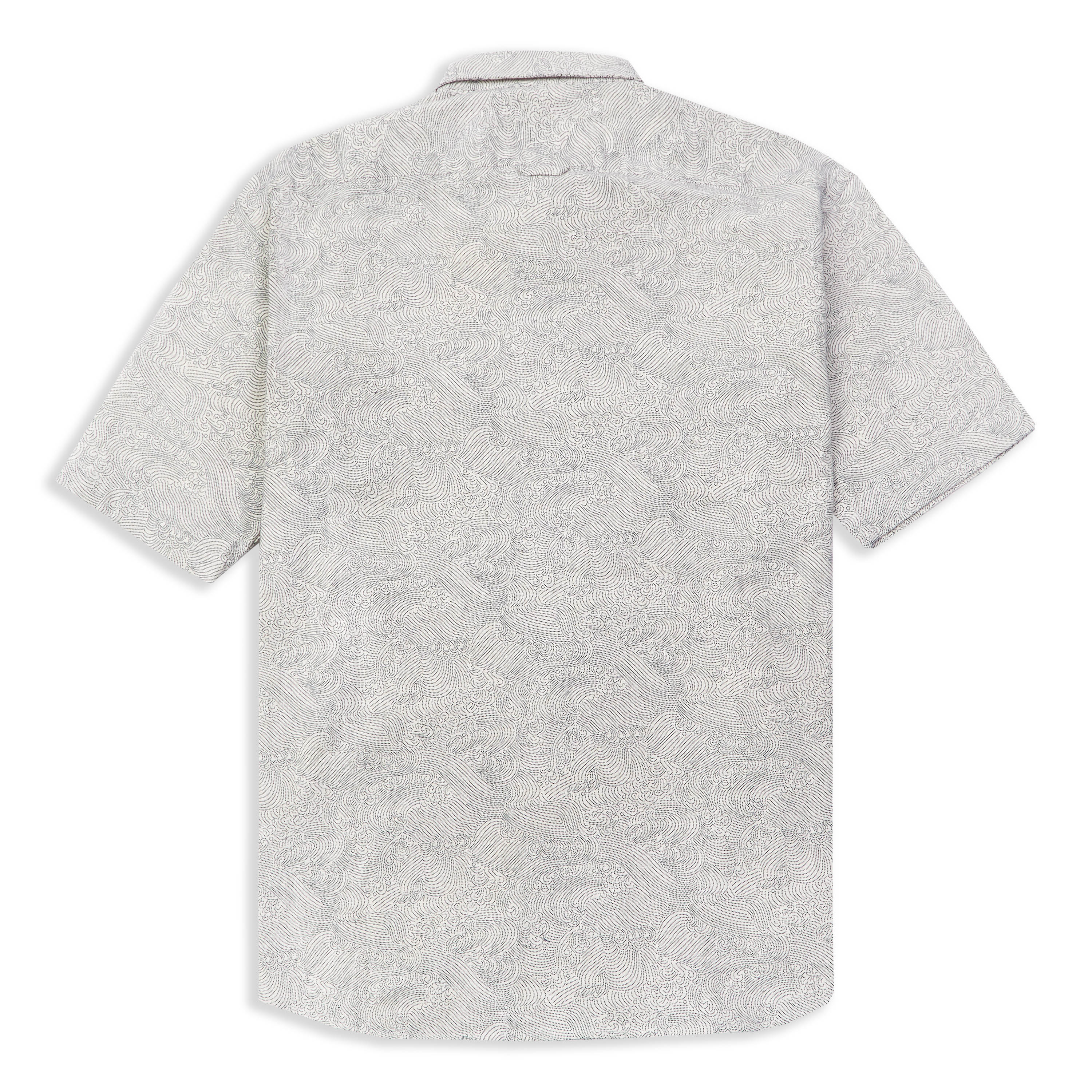 Quadro Short Sleeve Shirt - Japanese Print White