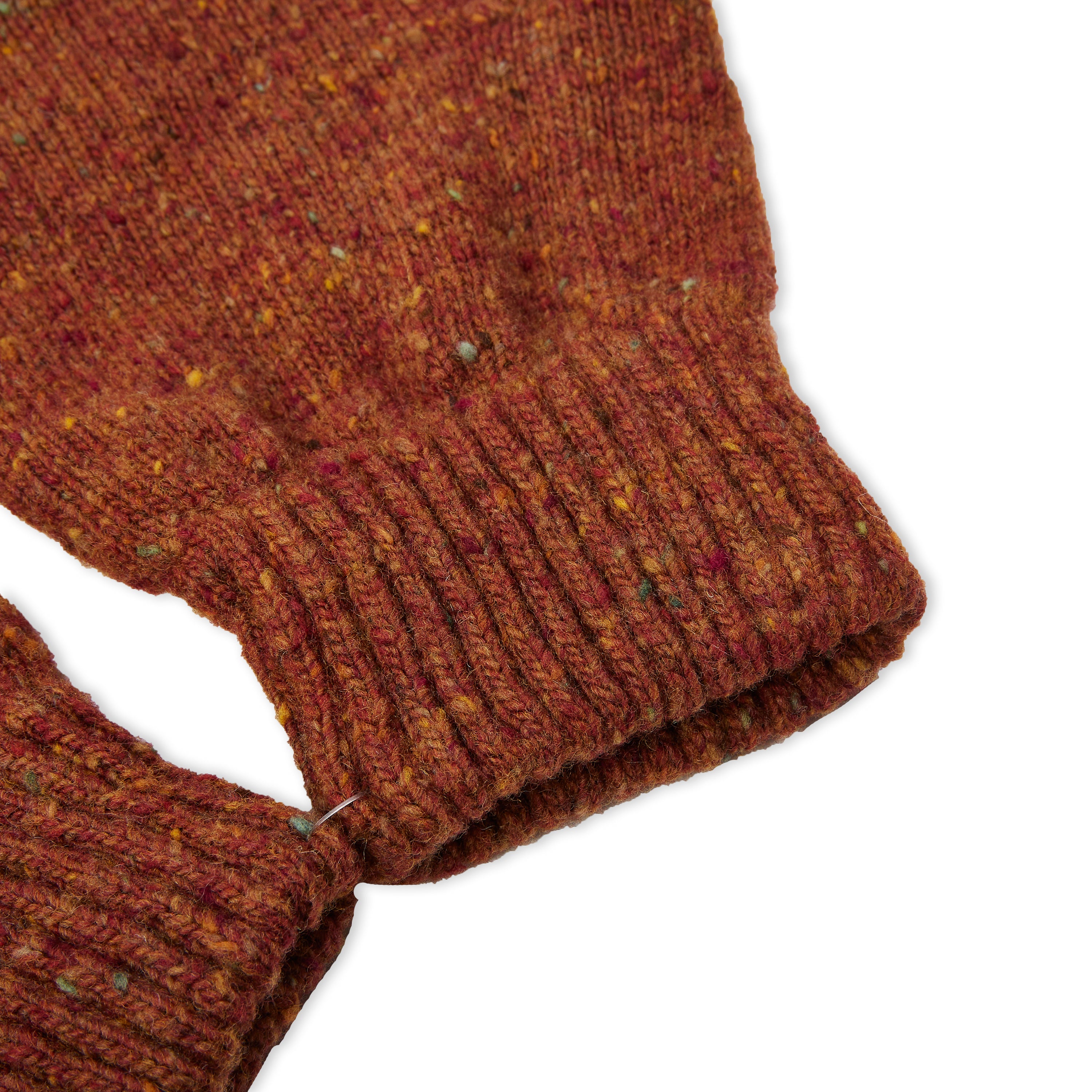 Burrows & Hare Donegal Fingerless Gloves - Rust