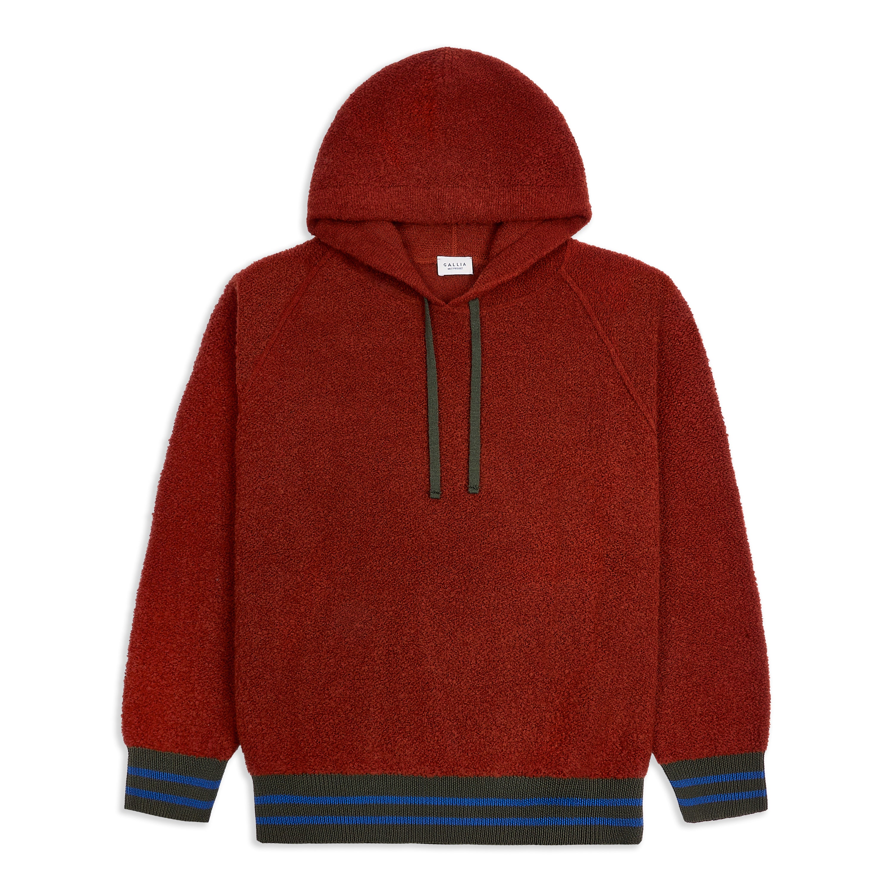 Gallia Merino Hoodie Terracotta/Green