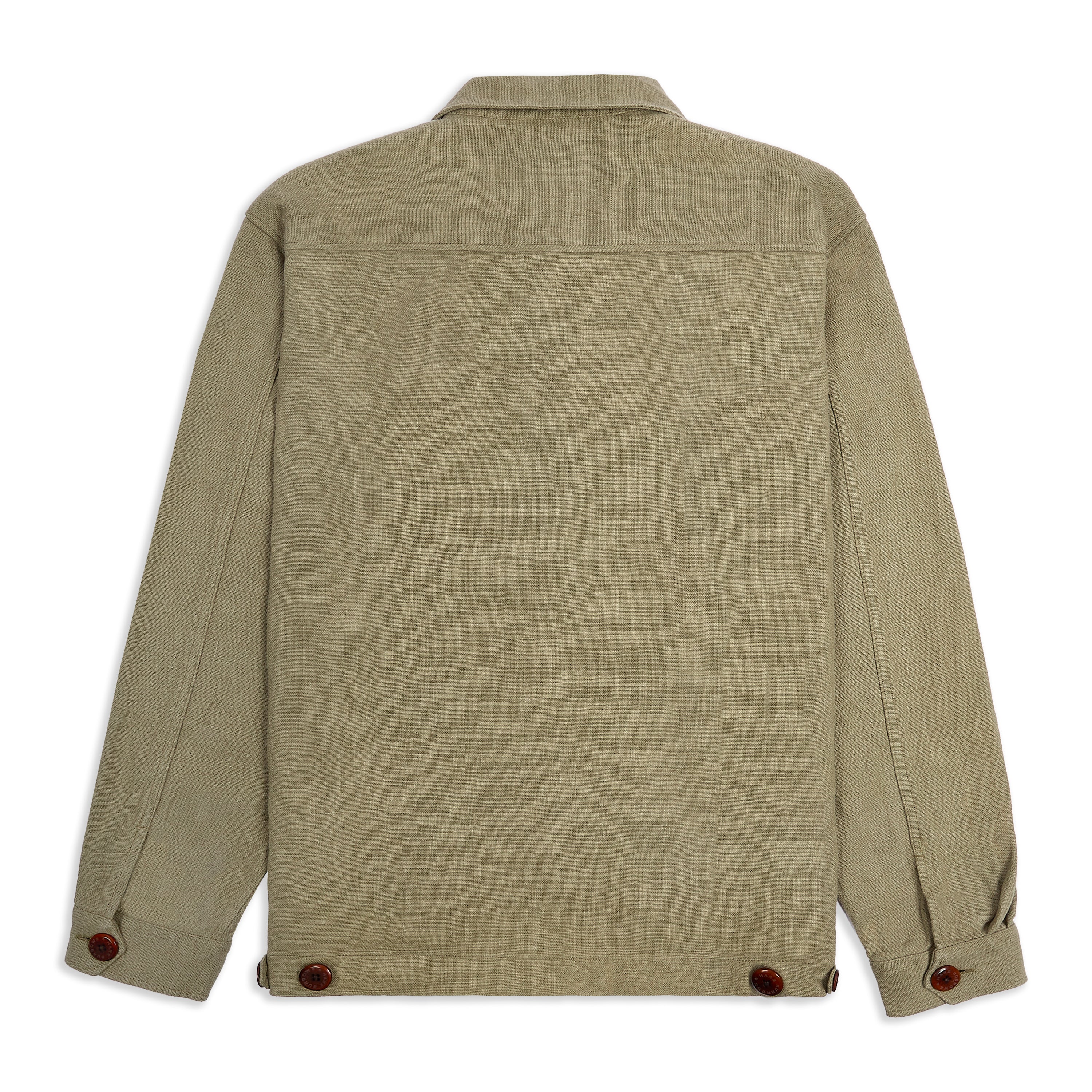 Burrows & Hare Linen James Jacket - Khaki