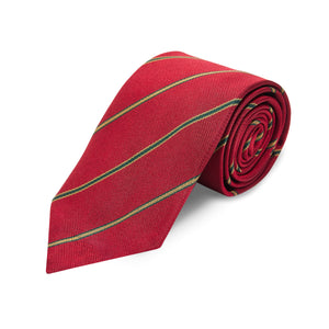 Silk Tie - Stripe Carmine