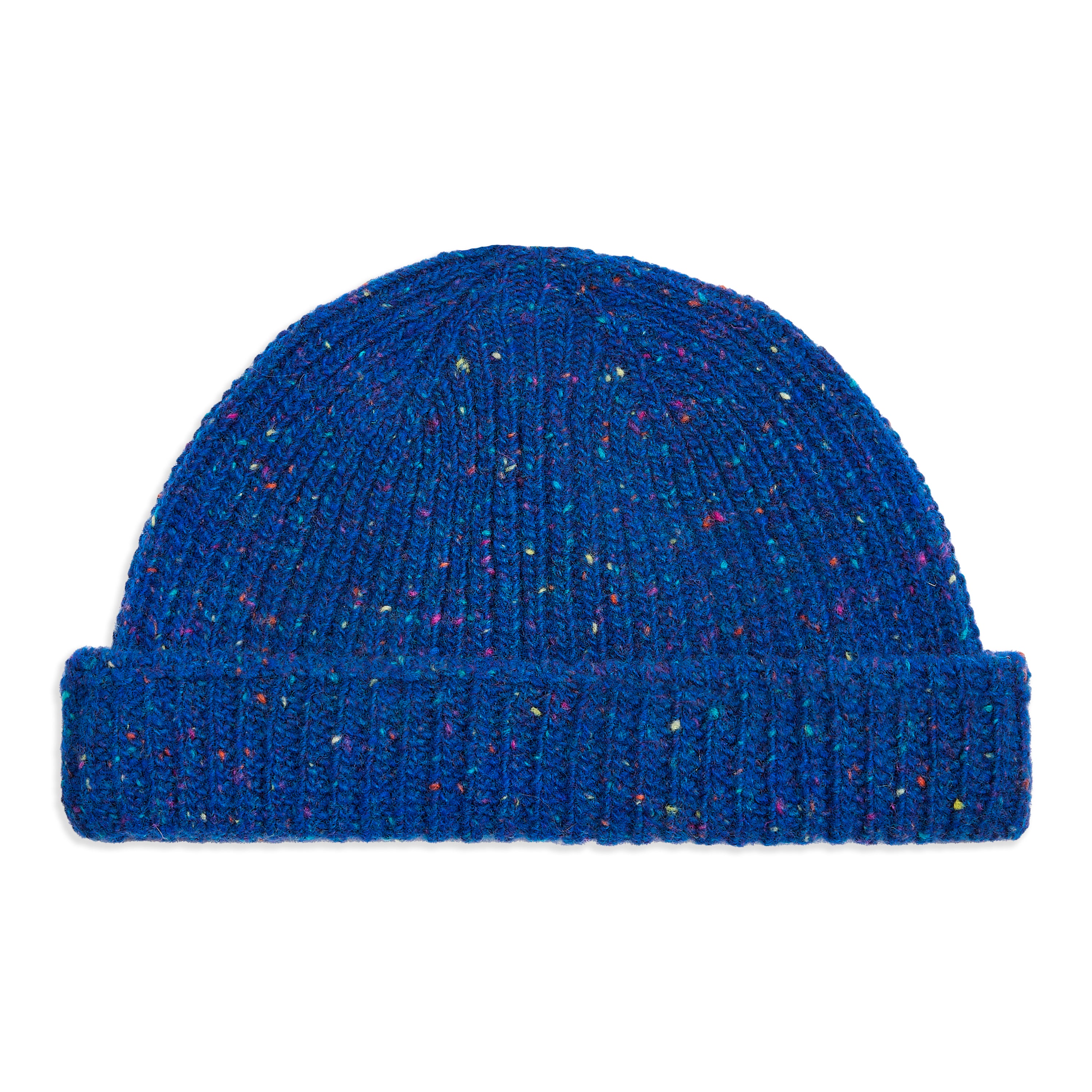 Burrows & Hare Donegal Wool Beanie Hat - Royal Blue