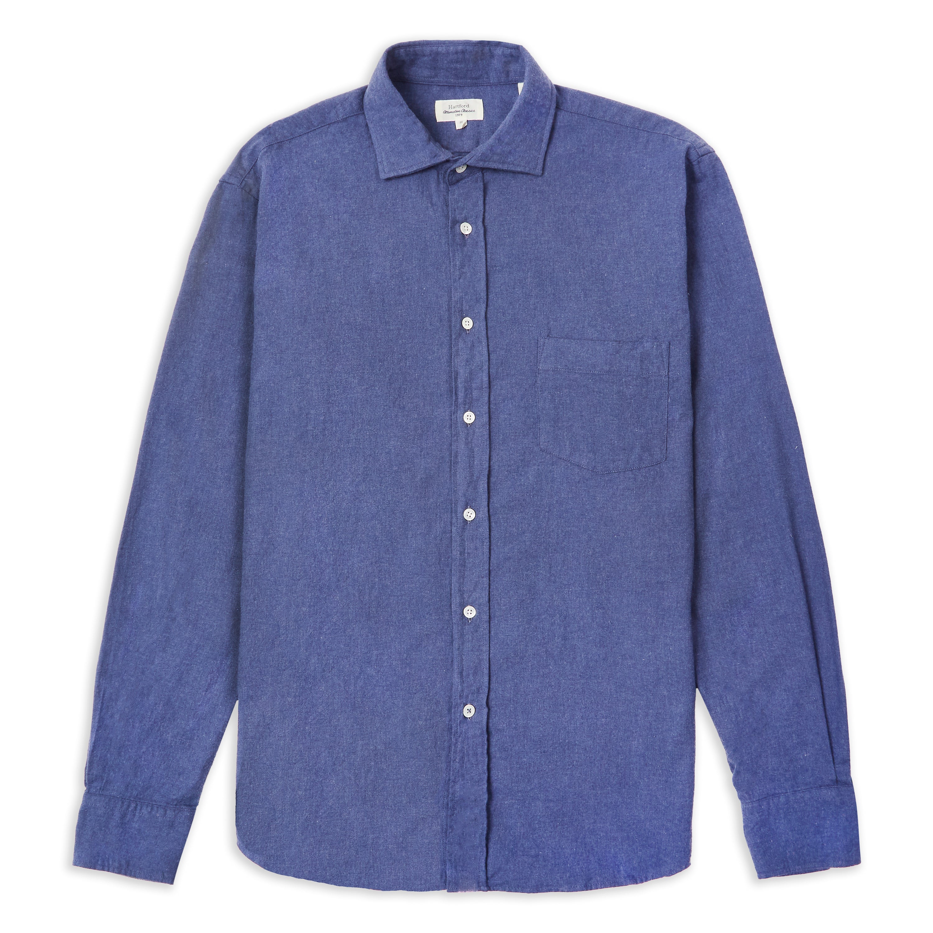 Hartford Paul Cotton Shirt - Blue