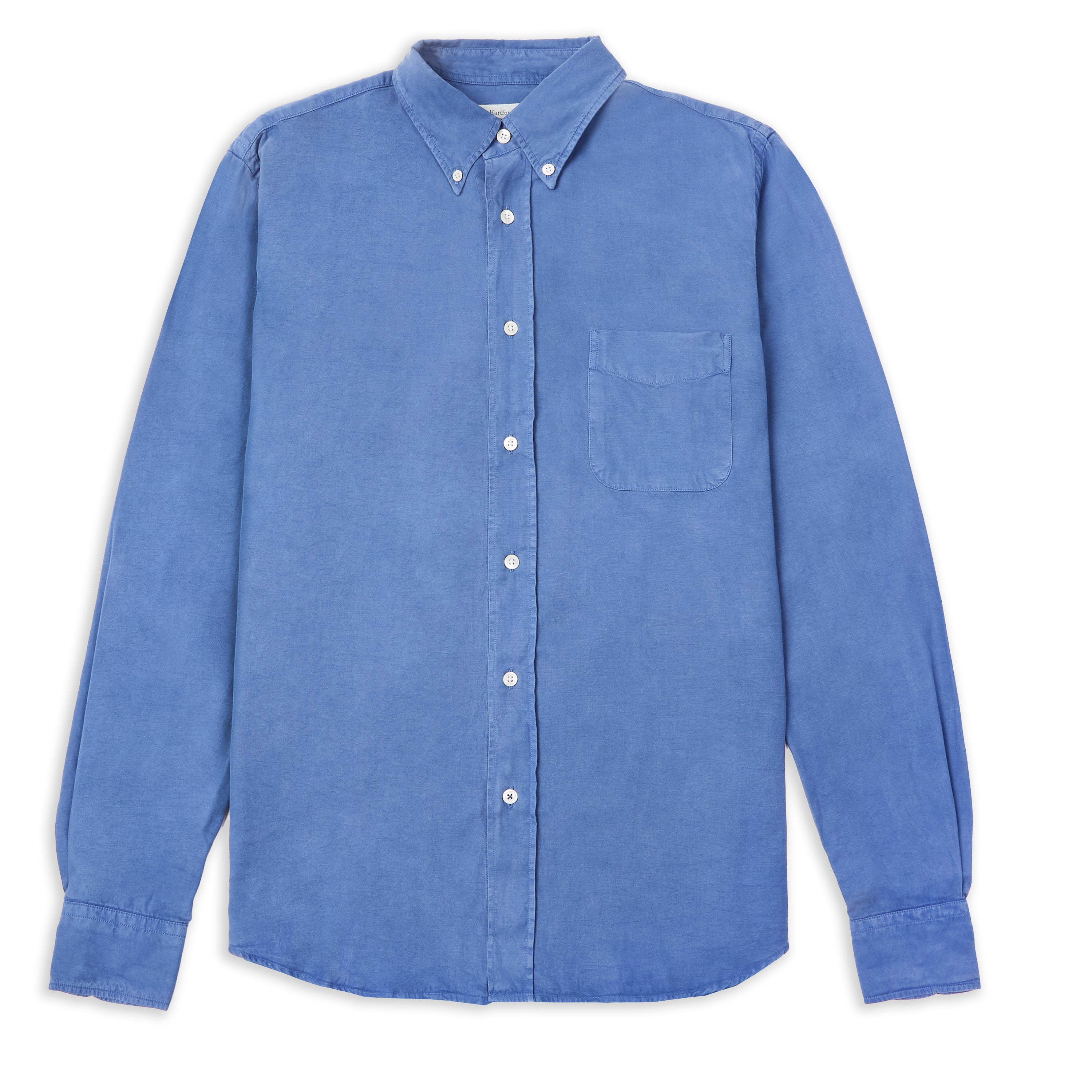 Hartford Pitt Pat Button Down Shirt -  Nautic Blue