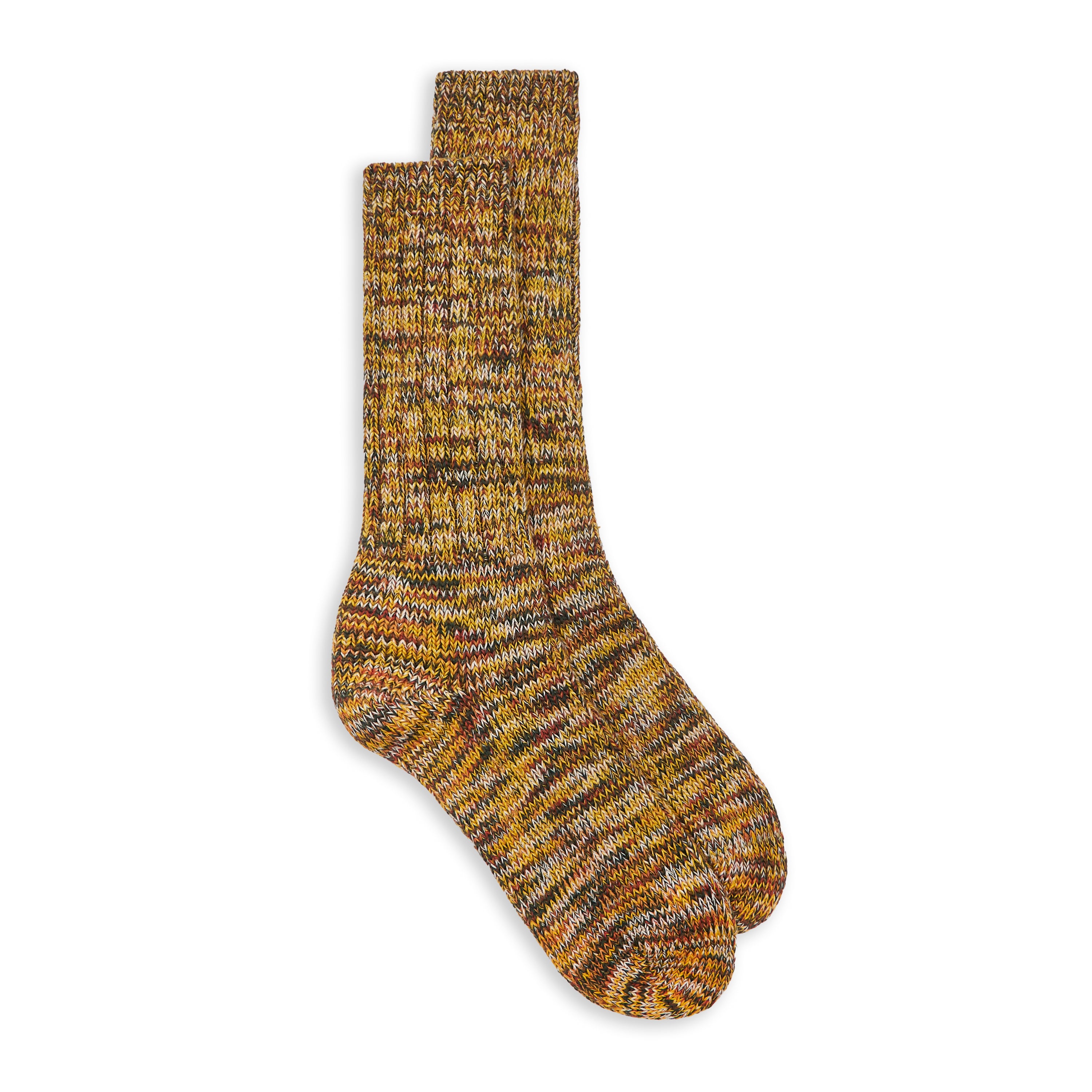 Burrows & Hare Fleck Socks - Yellow