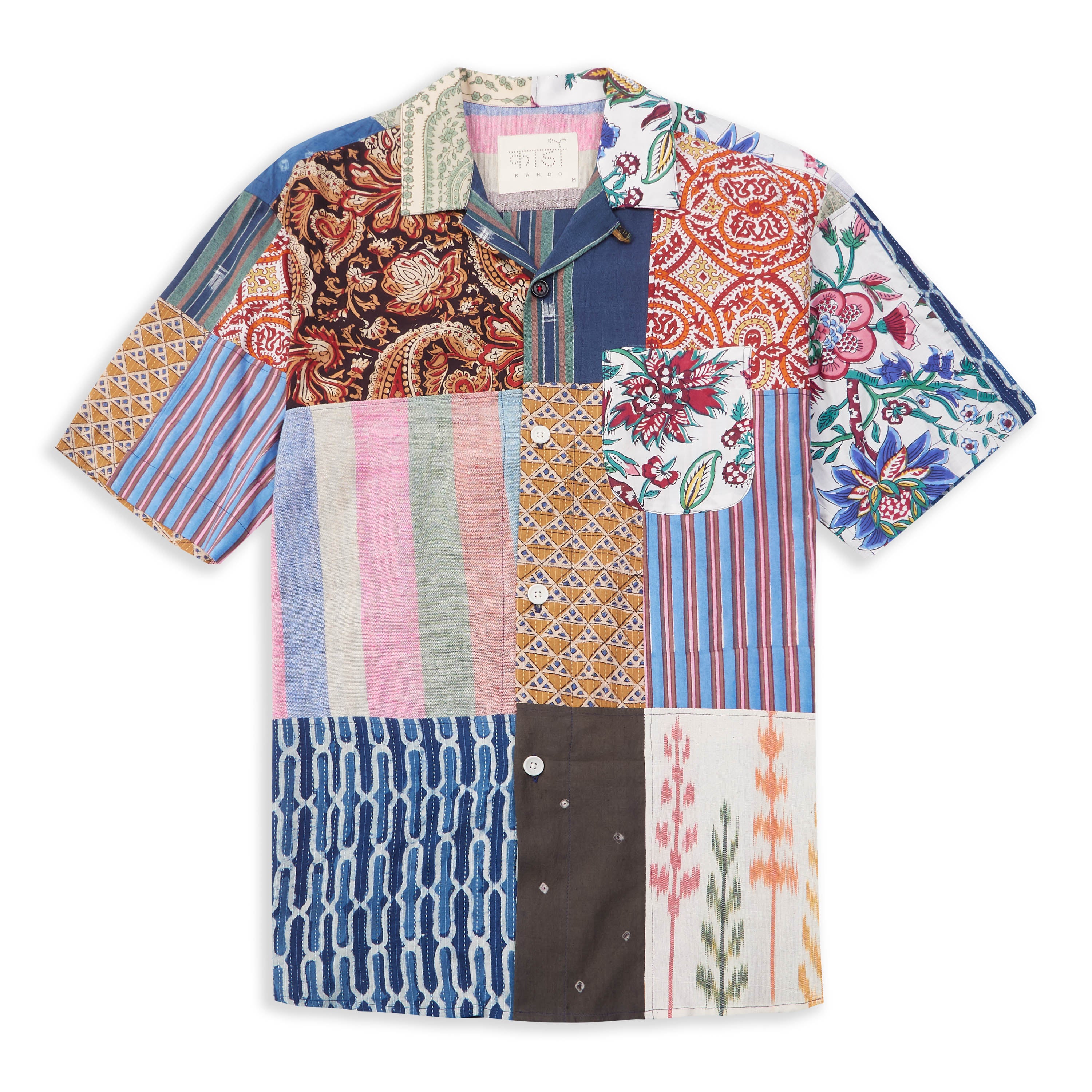 Short Sleeve Shirt Patchwork