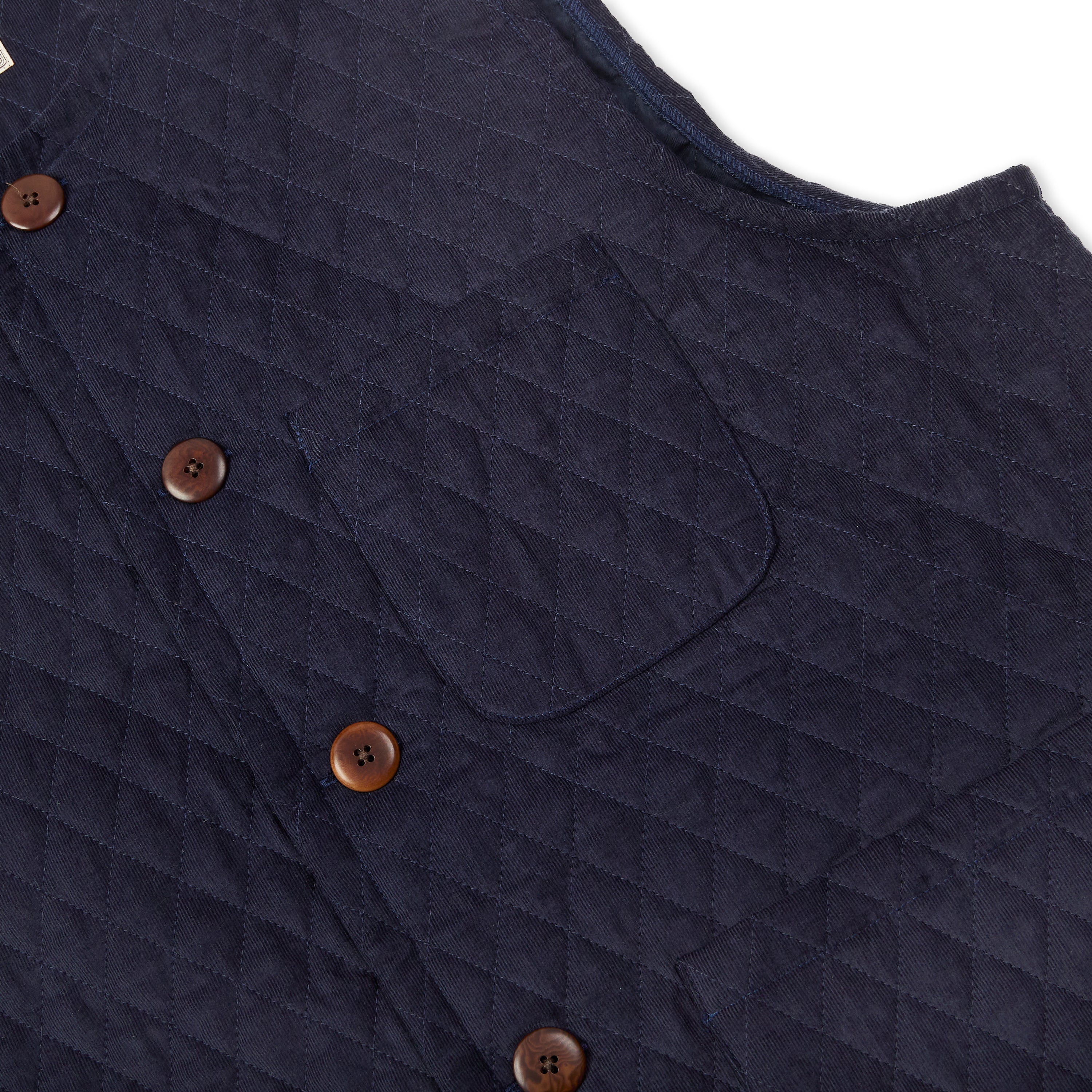 Organic Cotton Kahn Gilet Navy