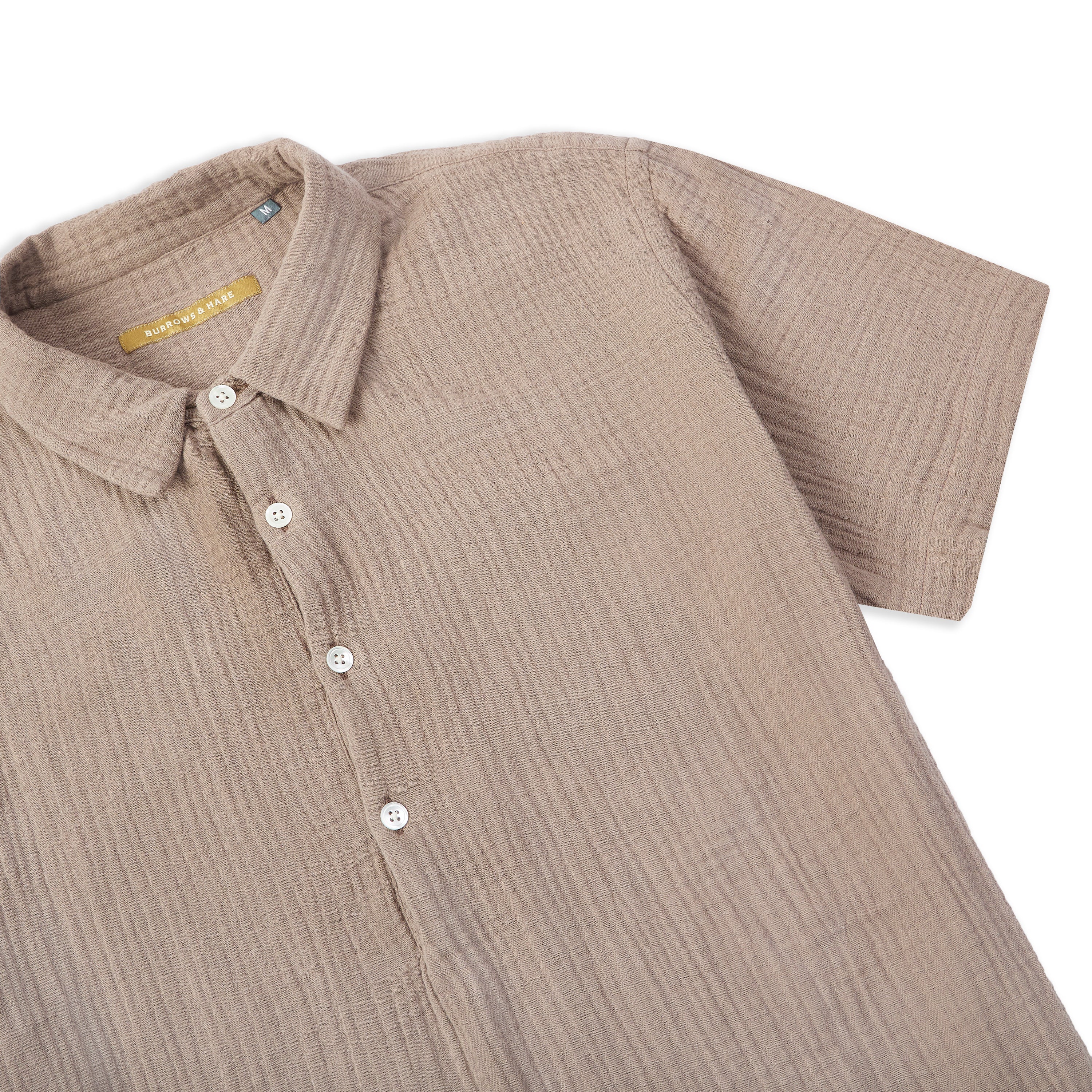 Mens Short Sleeve Shirt - Brown