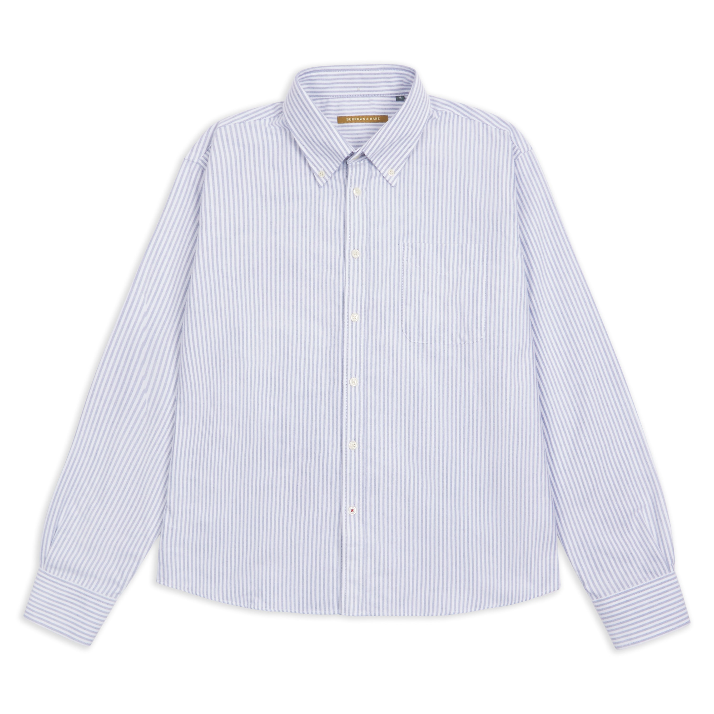 Button-down Cotton Oxford Shirt - Navy Stripe