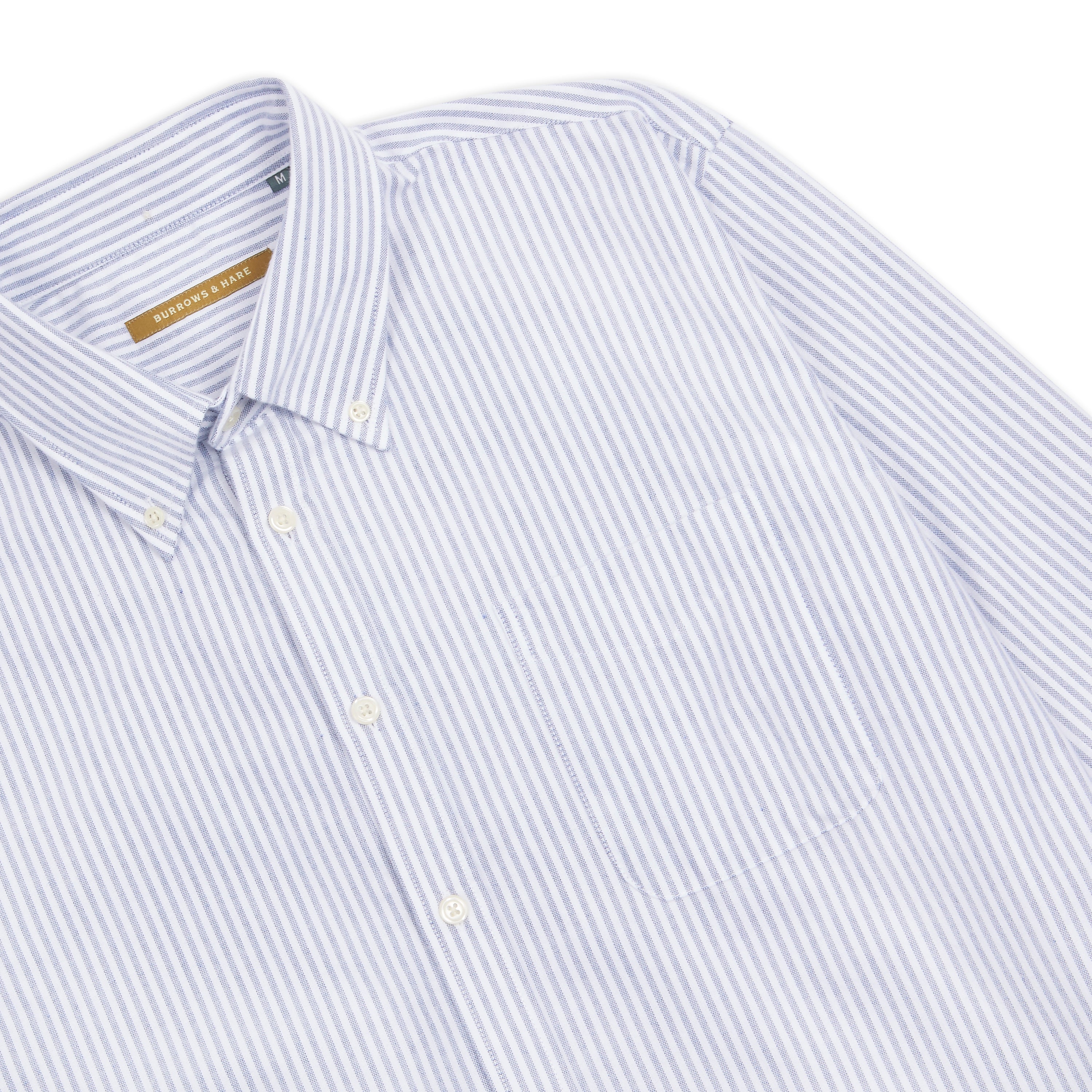 Button-down Cotton Oxford Shirt - Navy Stripe