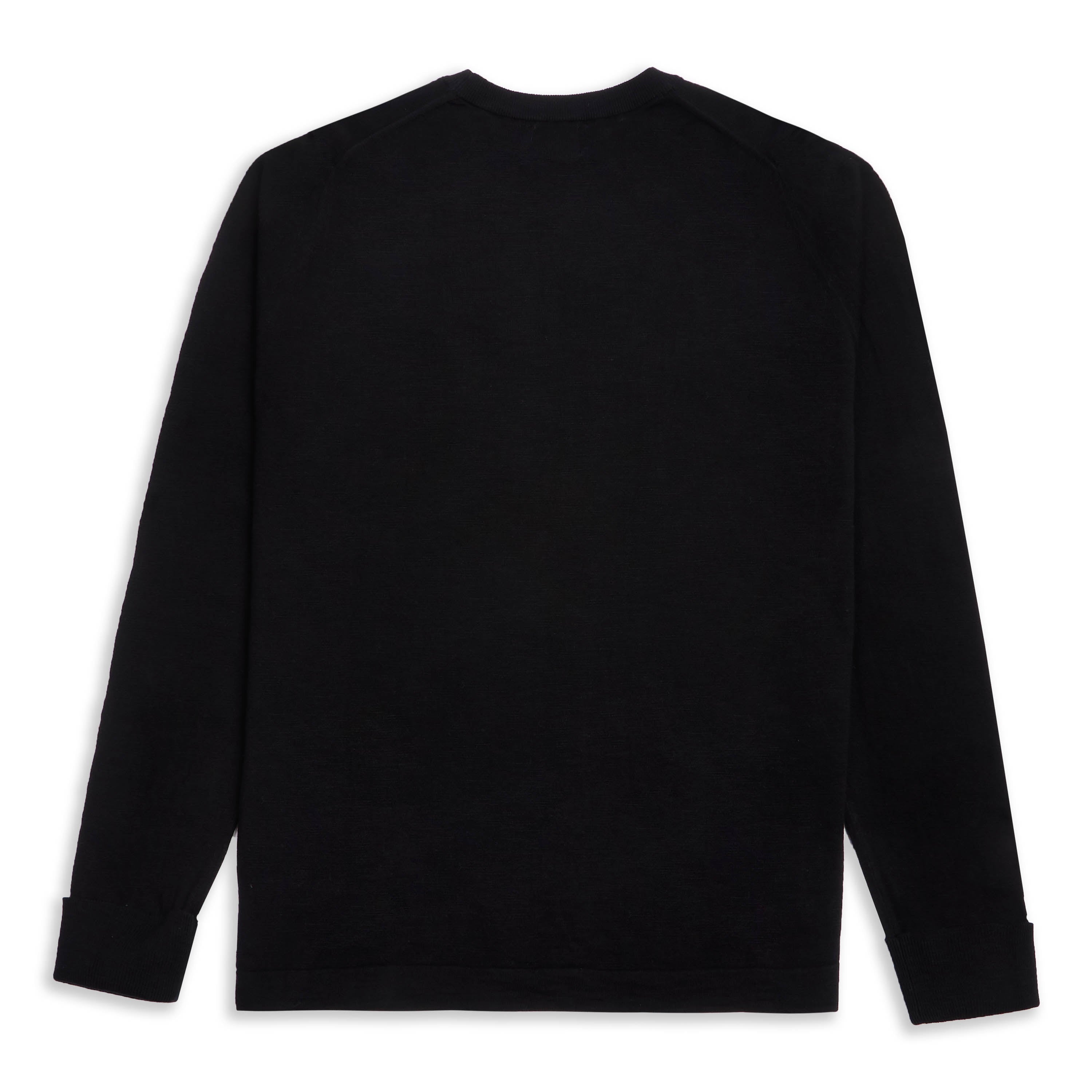 Ash Crew Neck Knitted Sweater - Black