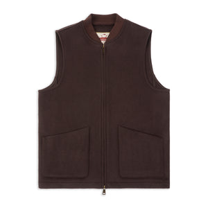 Men's Wool Gilet - Brown