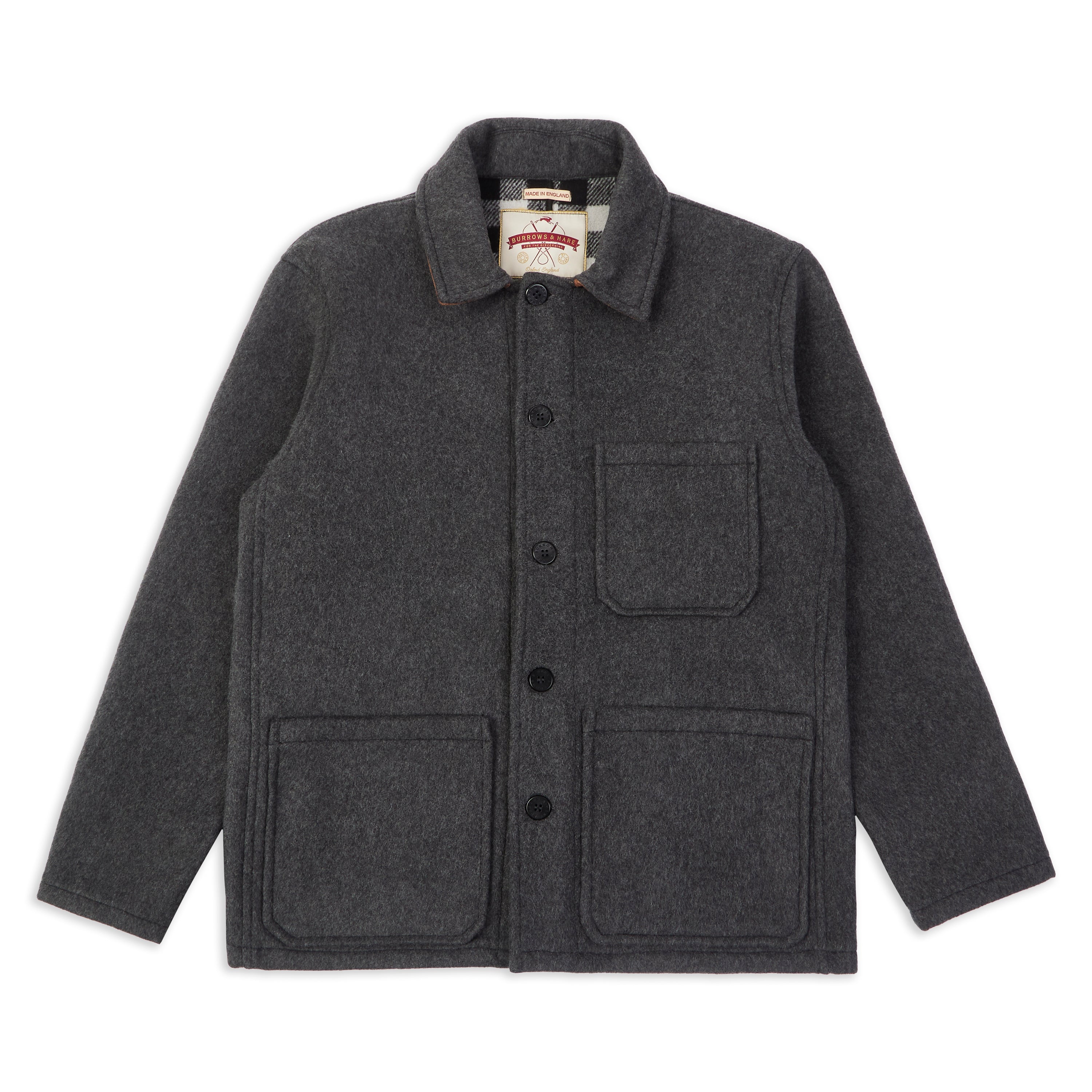  Wool Workwear Jacket - Grey