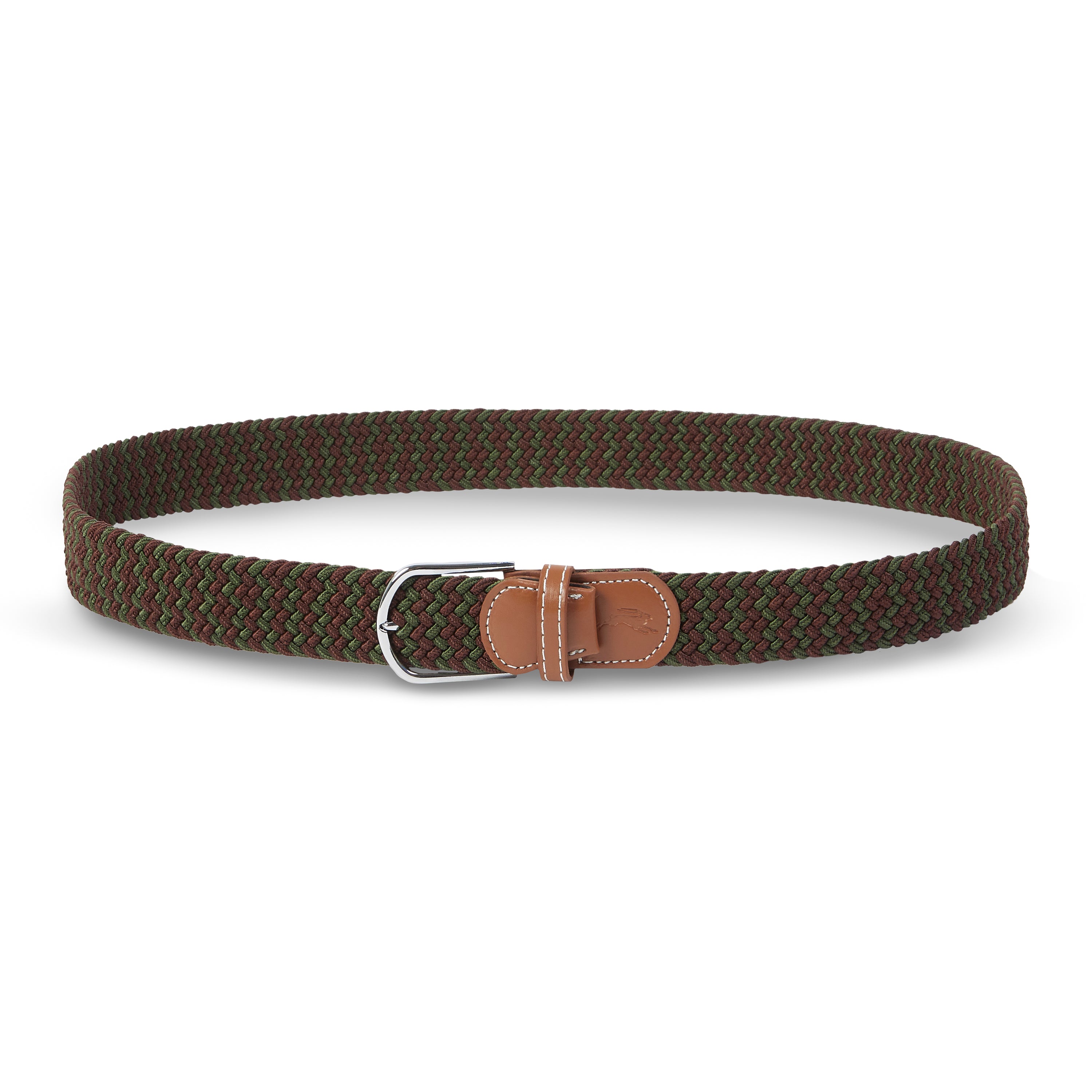  Woven Belt - Green & Brown