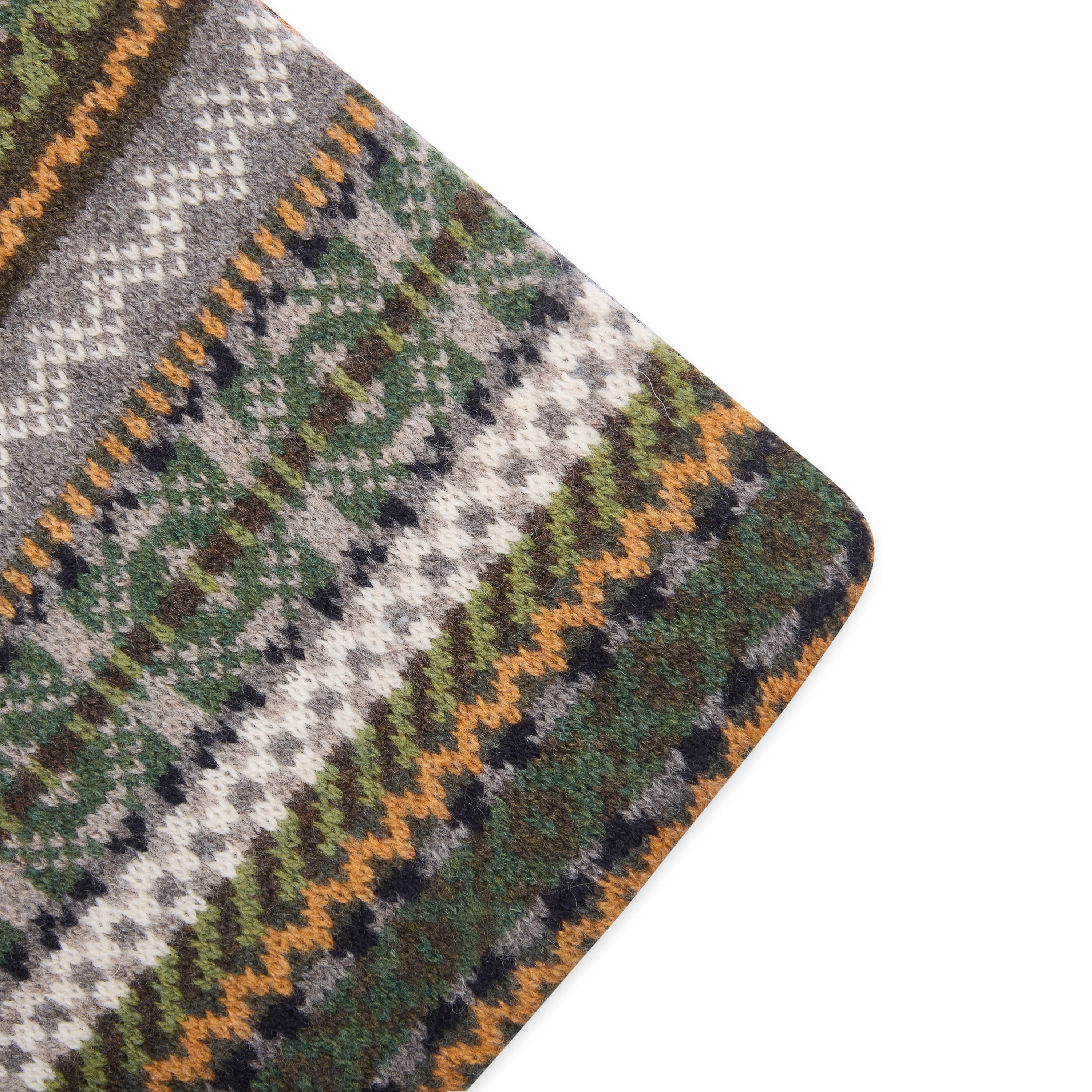 Wool Fairisle Scarf - Green