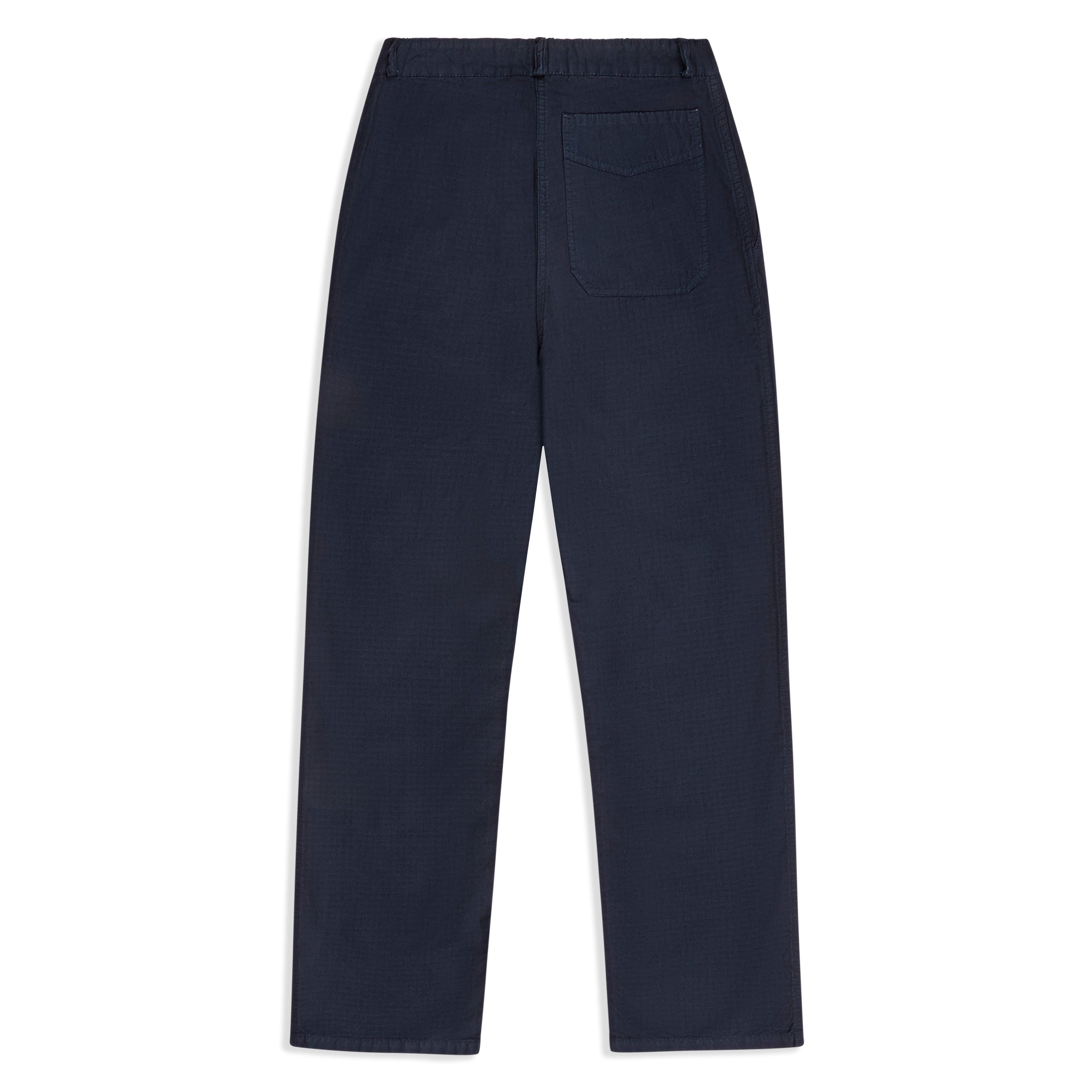 Organic Ripstop Wide Trousers - Navy
