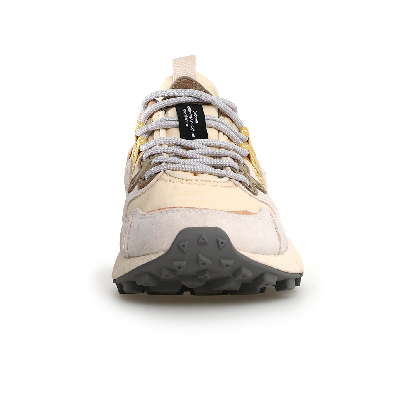 Yamano 3 Uni Suede/Nylon Trainer - Beige, Milk & Violet