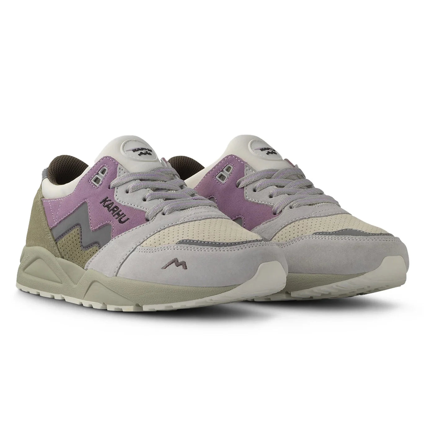 Karhu Aria 95 Trainer in Dawn Blue and Orchid Petal — side view