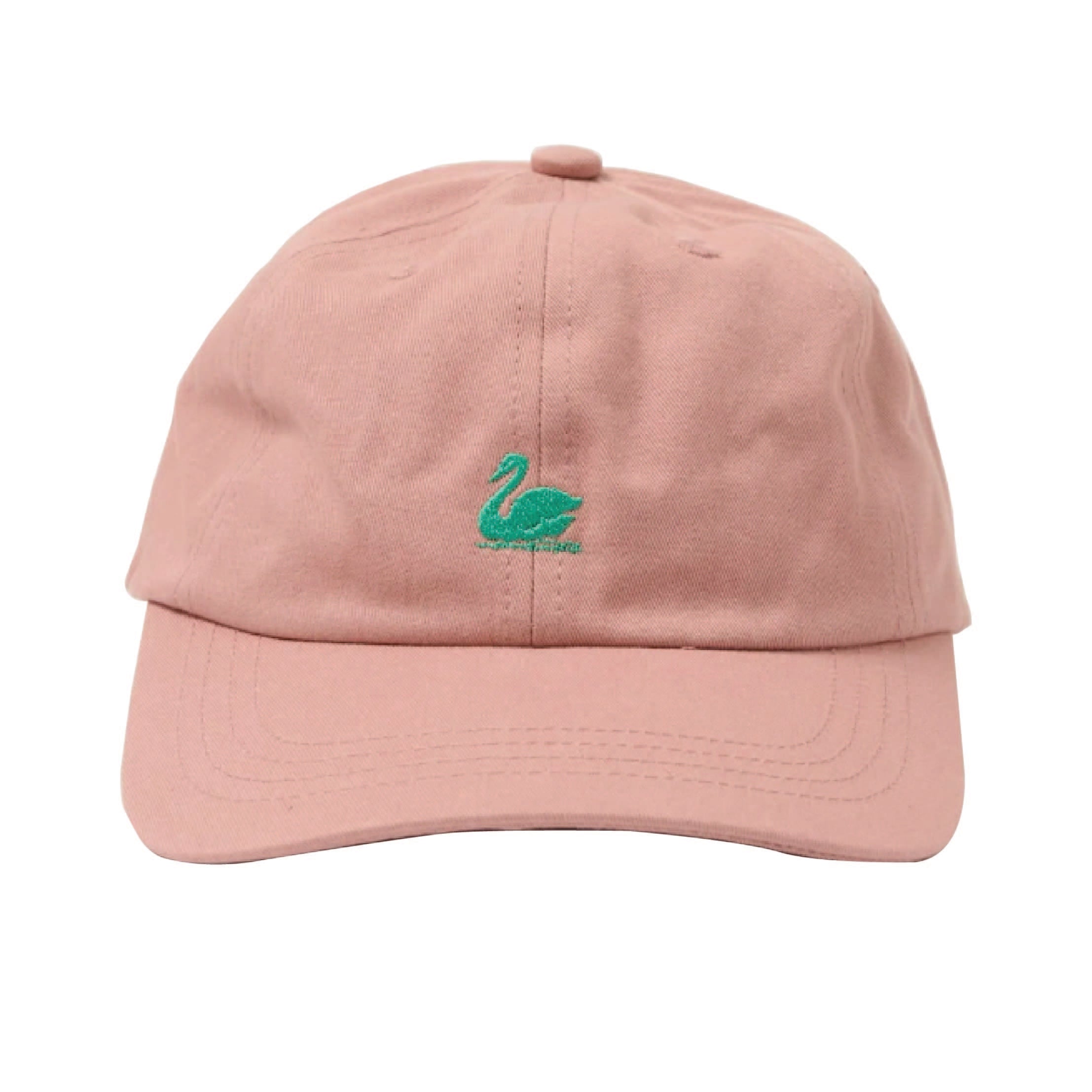 Swan Logo Cotton Twill Cap - Rosewood/Nature