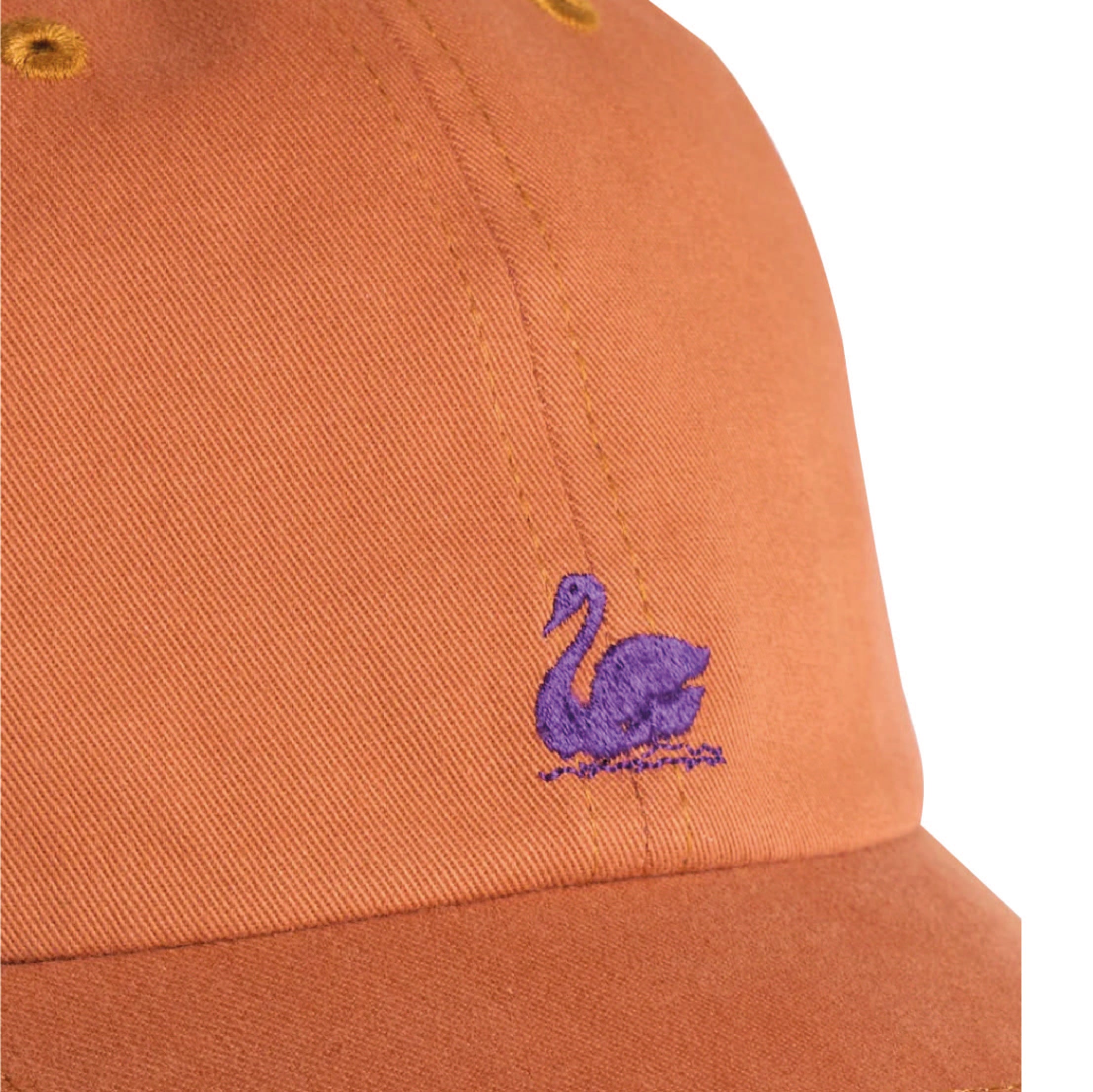 Swan Logo Cotton Twill Cap - Pumpkin