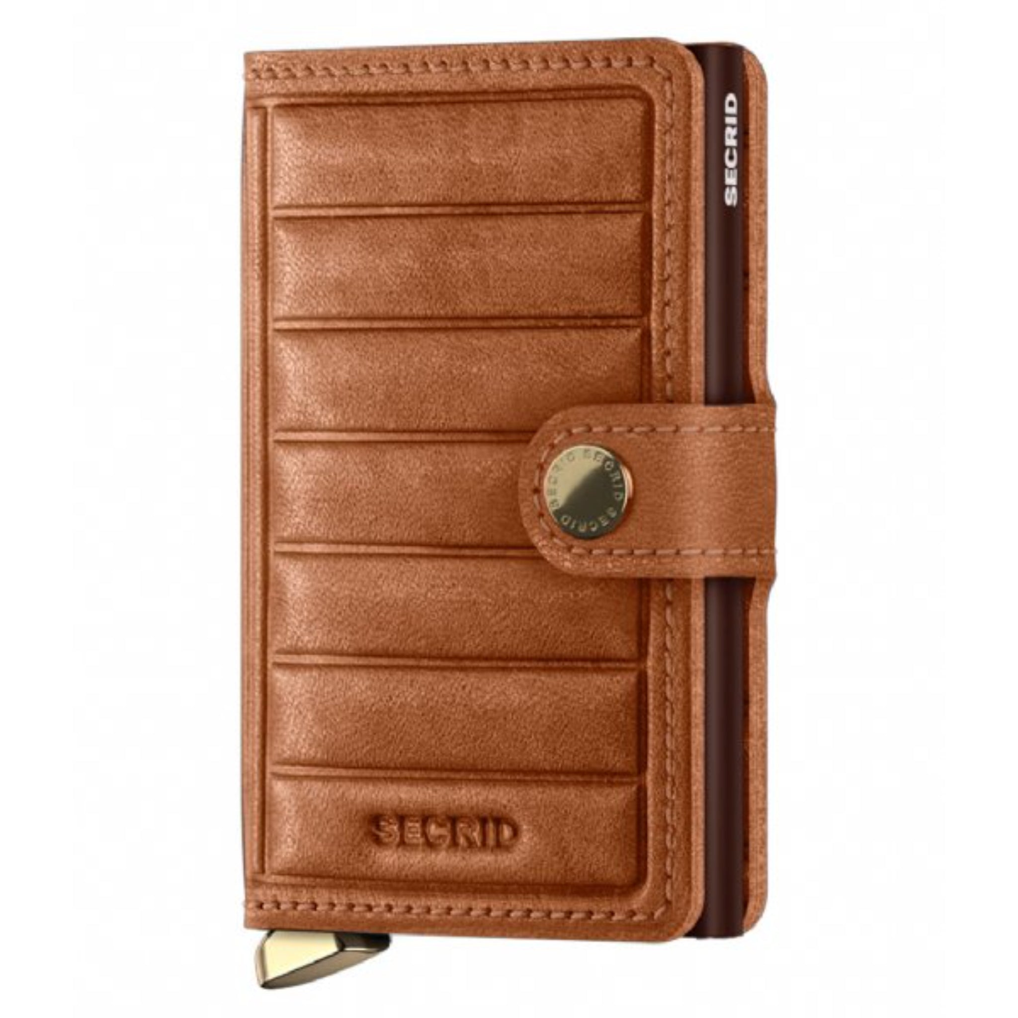 Secrid RFID Premium Miniwallet - Emboss Lines Cognac