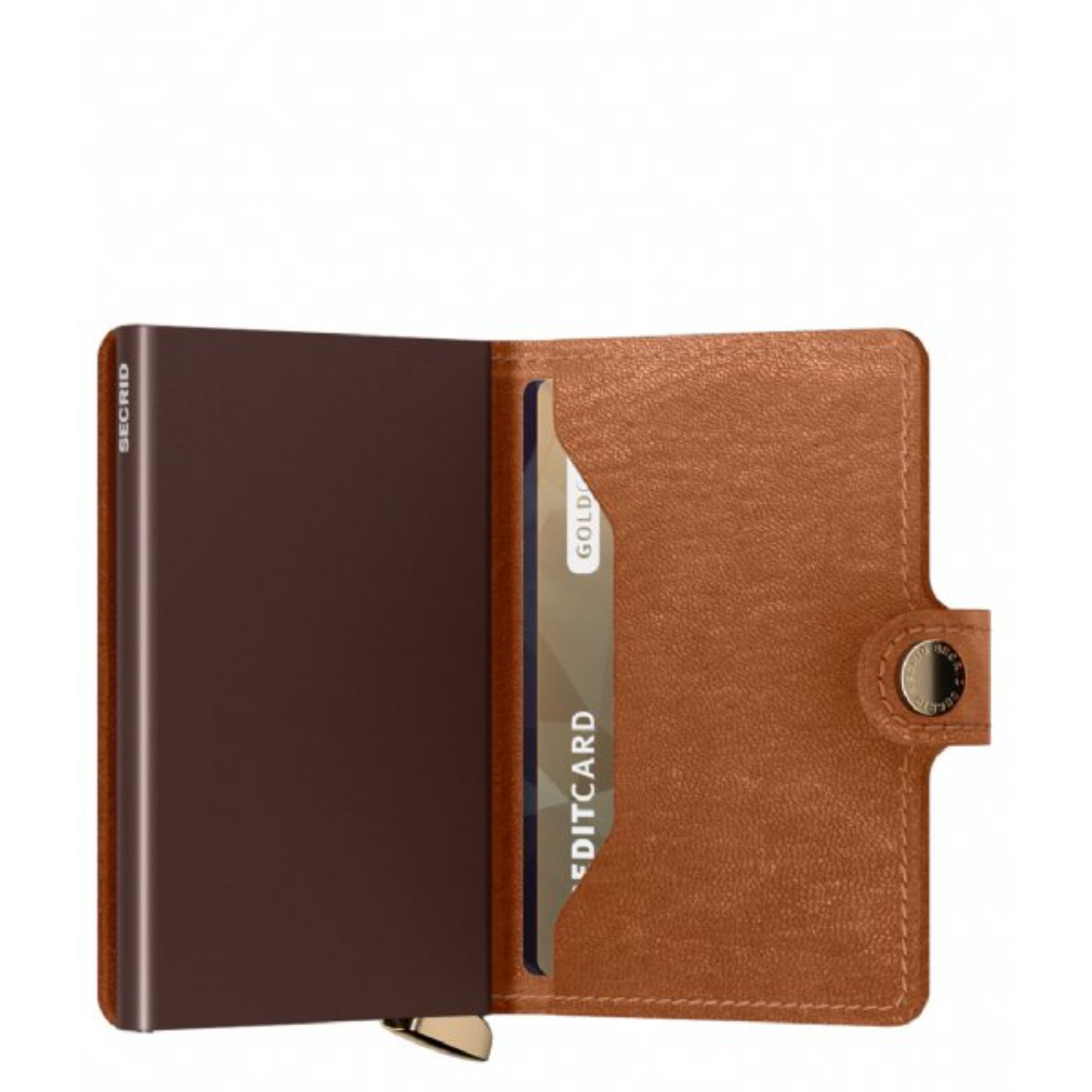 Secrid RFID Premium Miniwallet - Emboss Lines Cognac