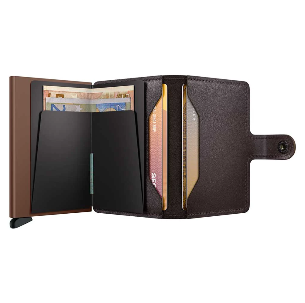 Secrid RFID Miniwallet in Original Grain Leather Chocolate — view 4 of 4 | Burrows & Hare