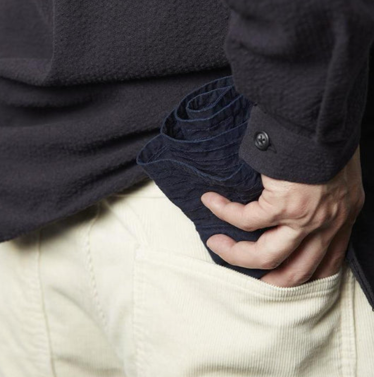 Snow Peak Indigo C/N Bucket Hat - Indigo in Indigo — view 3 of 4 | Burrows & Hare